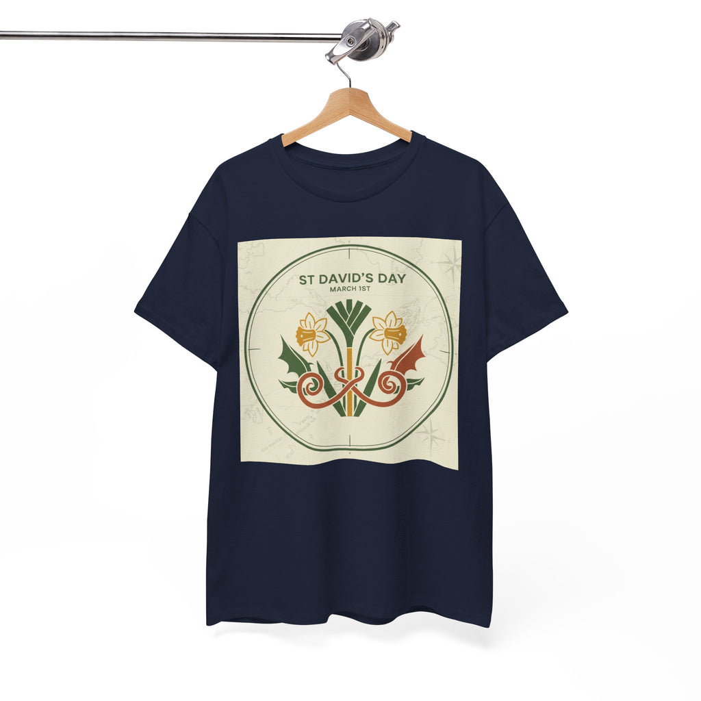 St. David's Day Floral Tee — Welsh Daffodil & Leek Celebration Shirt