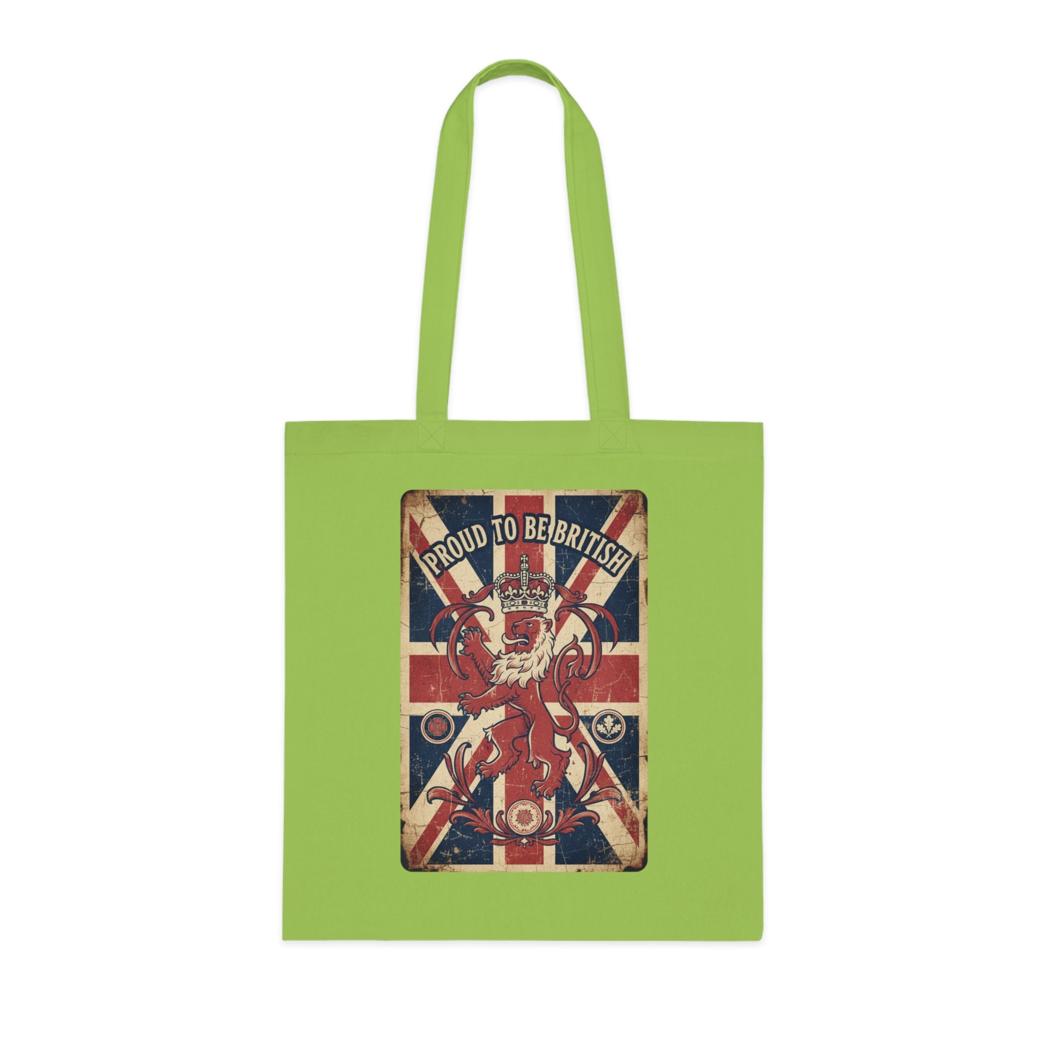 British Lion Union Jack Tote Bag — "Proud to be British" Cotton Shopper