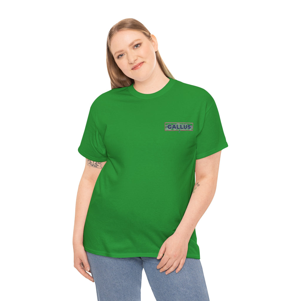 Gallus Logo Tee — Minimal Chest Patch White T-Shirt