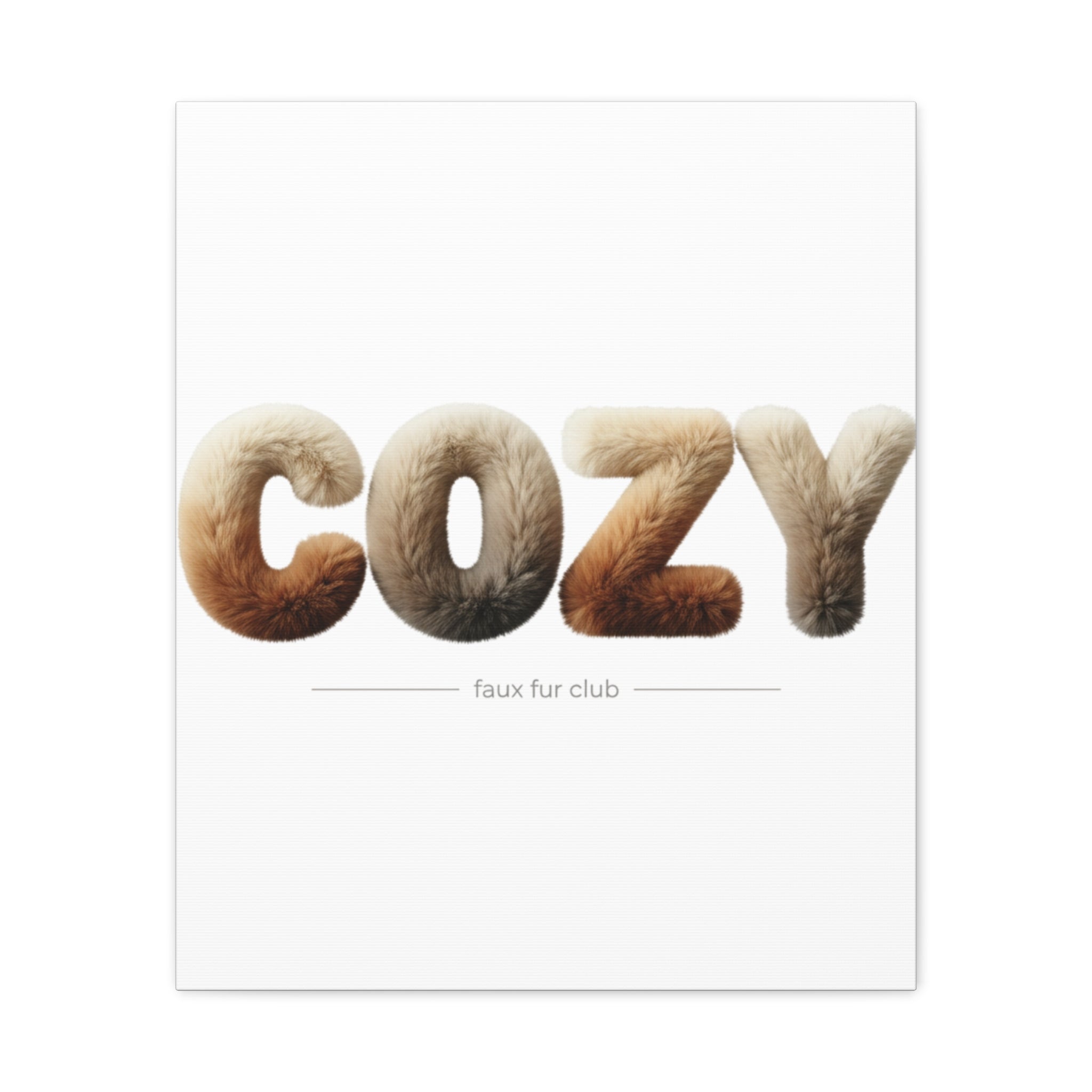 Cozy Faux-Fur Texture Canvas | Stretched Matte Wall Art
