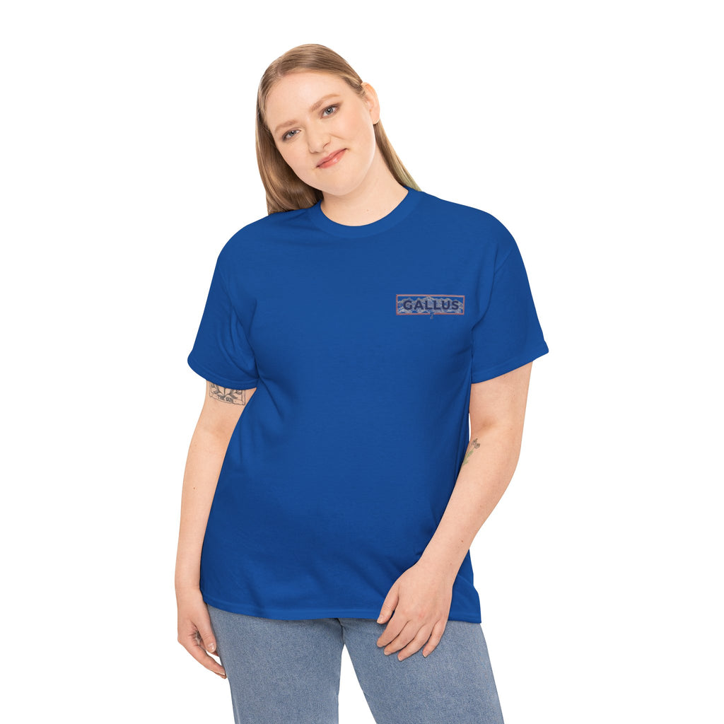 Gallus Logo Tee — Minimal Chest Patch White T-Shirt