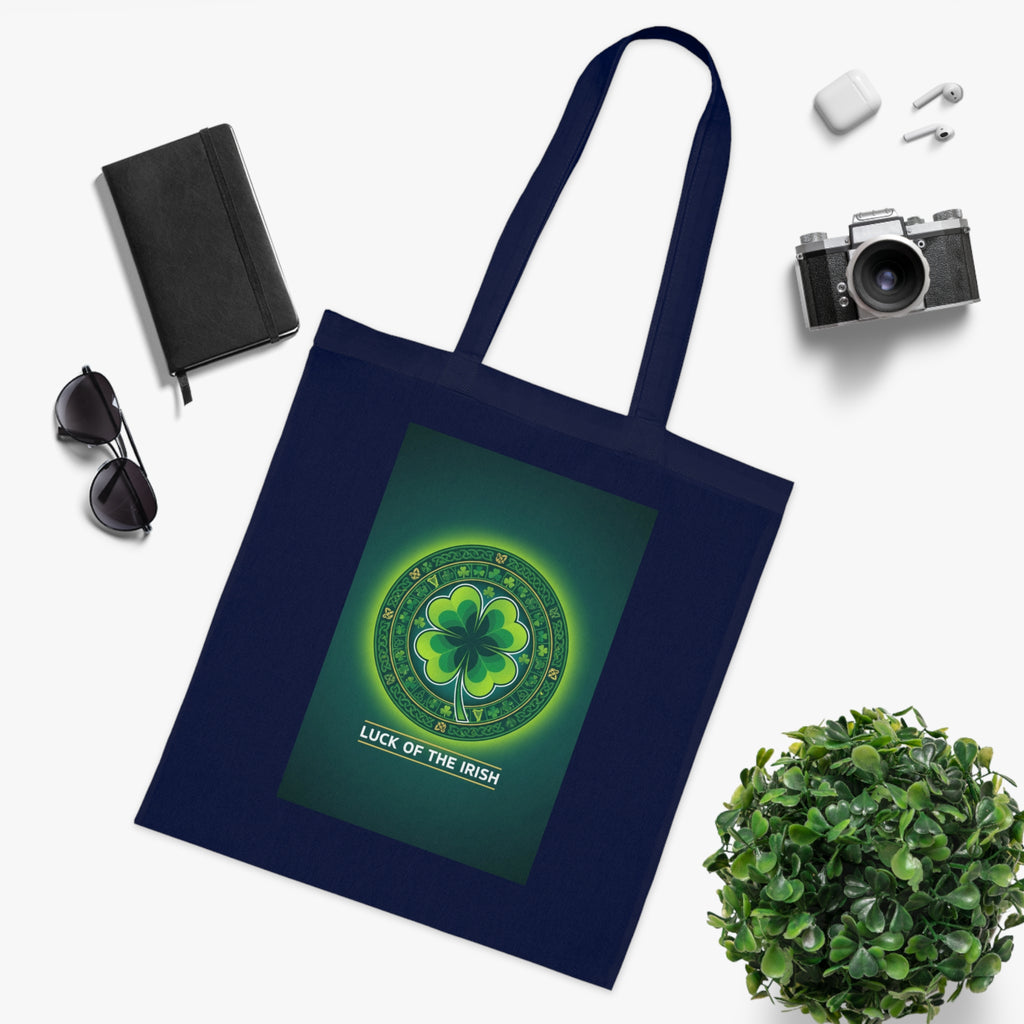 Luck of the Irish Cotton Tote — Shamrock St. Patrick’s Day Market Bag