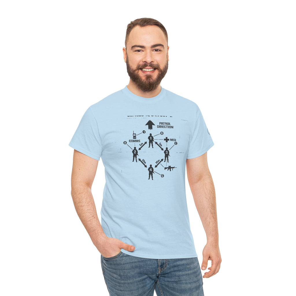 Tactics Diagram Tee — Direction & Gear Infantry Instruction Shirt