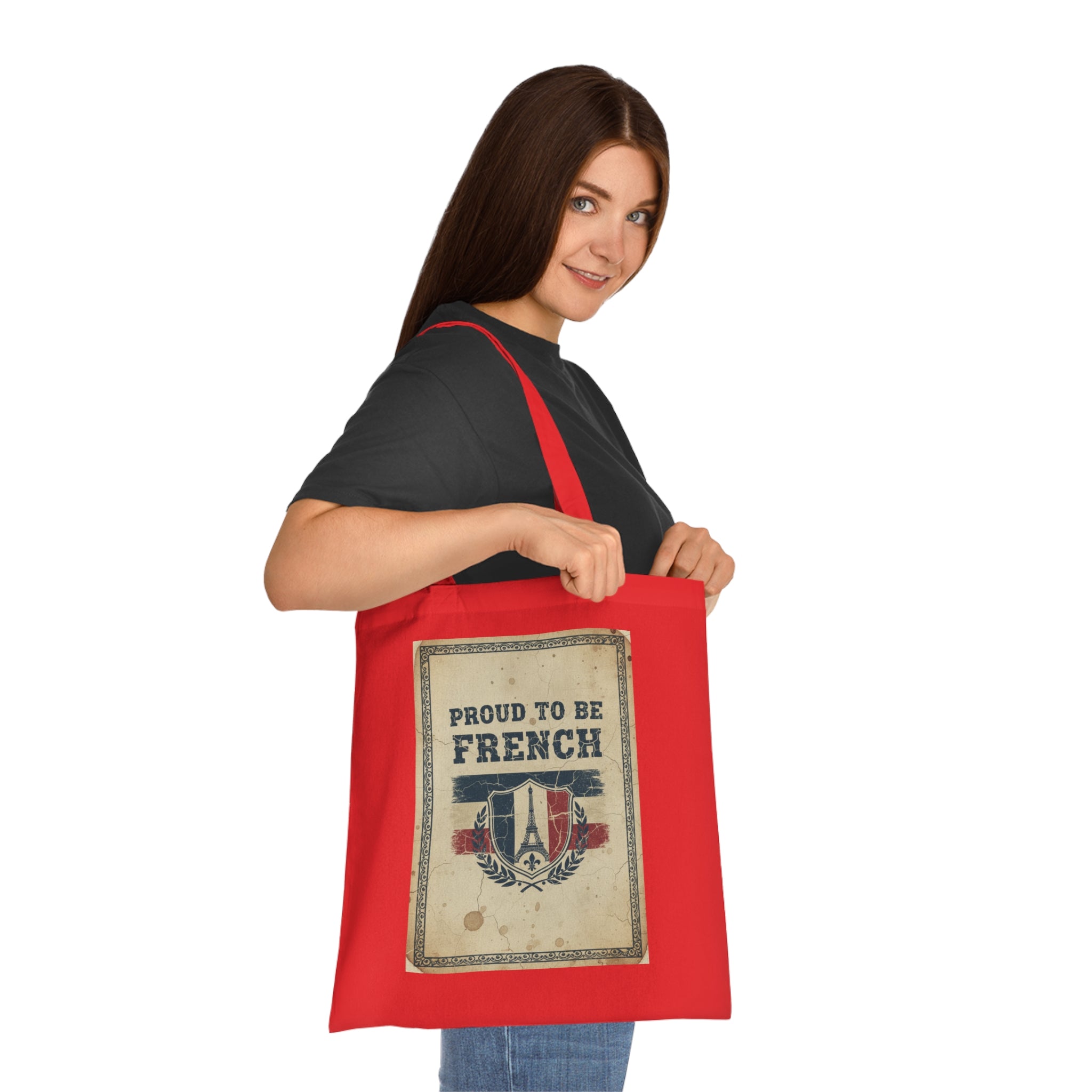 Proud to Be French Vintage Shield Cotton Tote