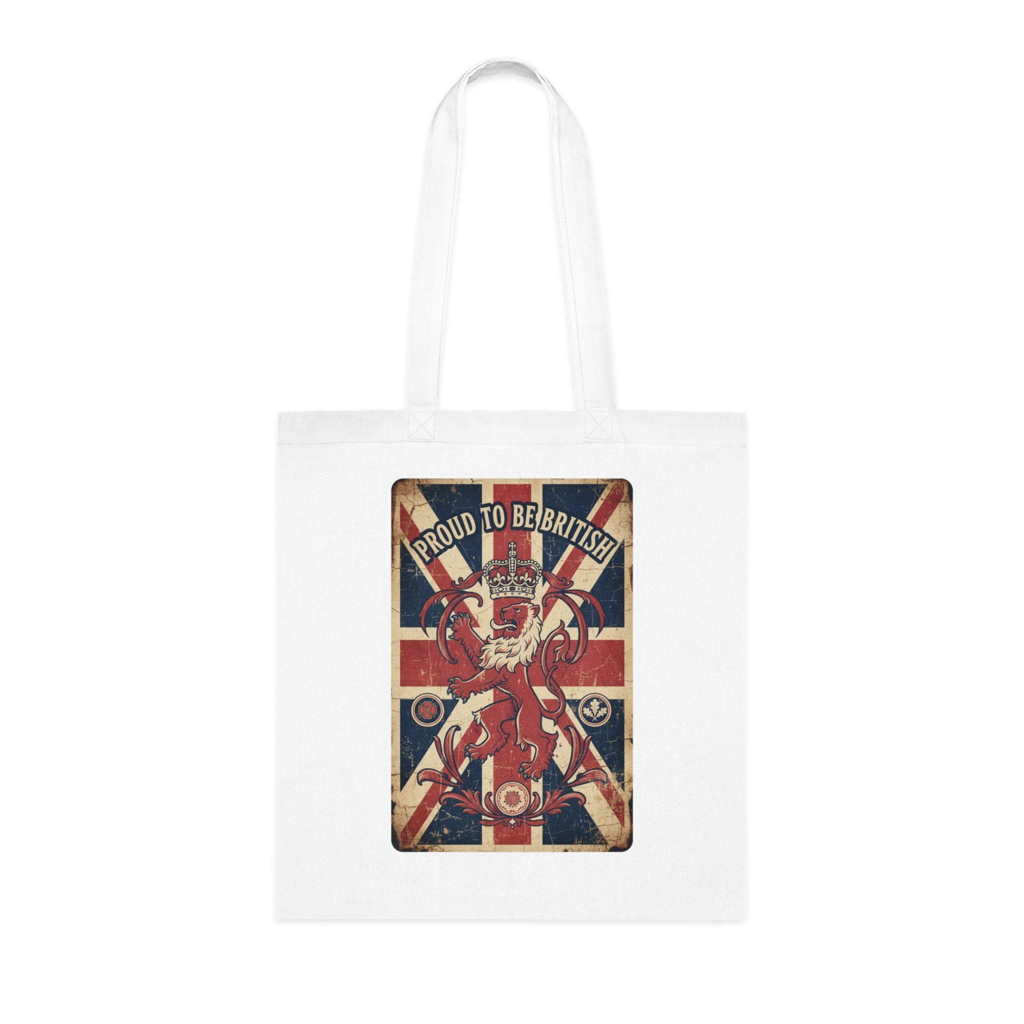 British Lion Union Jack Tote Bag — "Proud to be British" Cotton Shopper