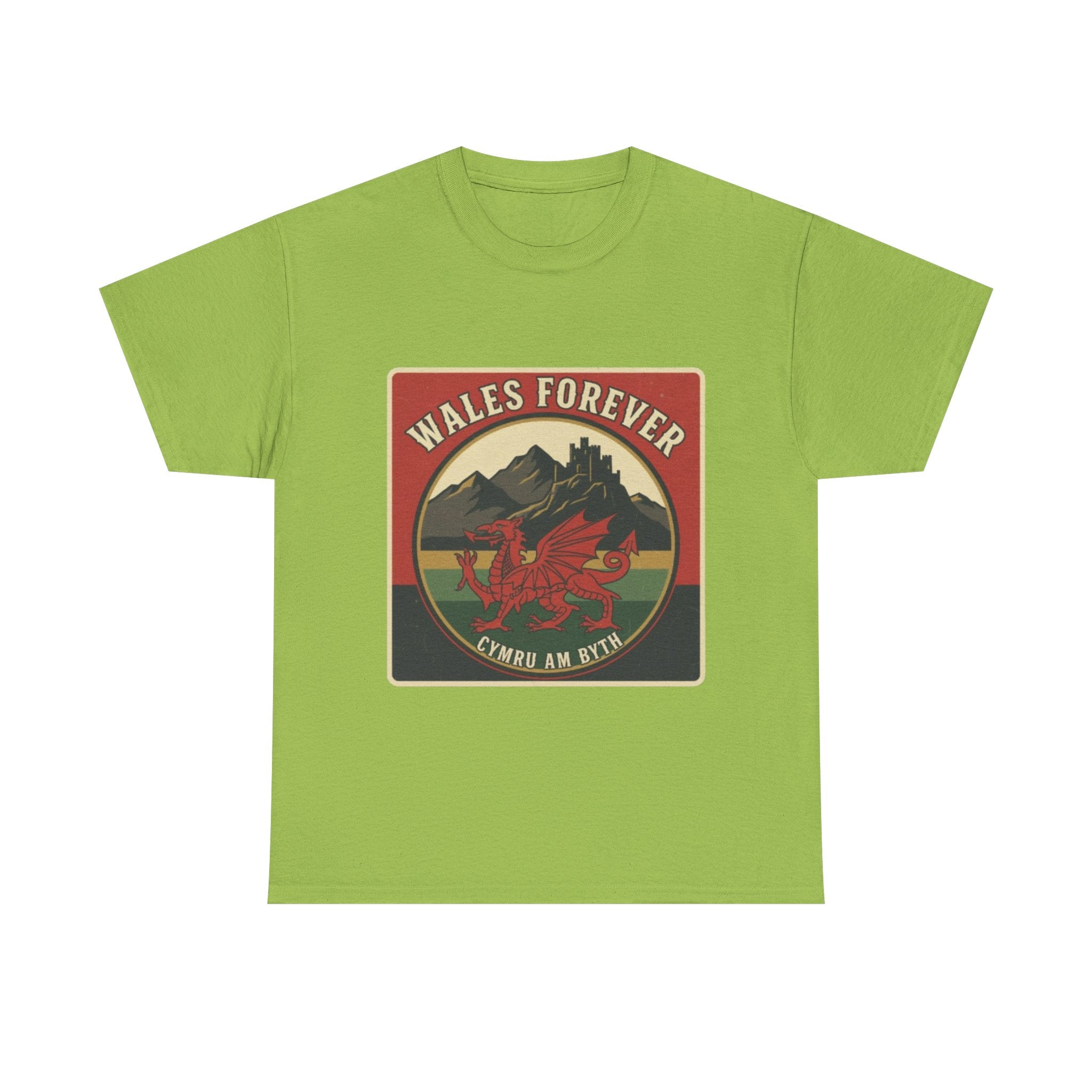 Wales Forever T-Shirt — Vintage Welsh Dragon Crest Tee