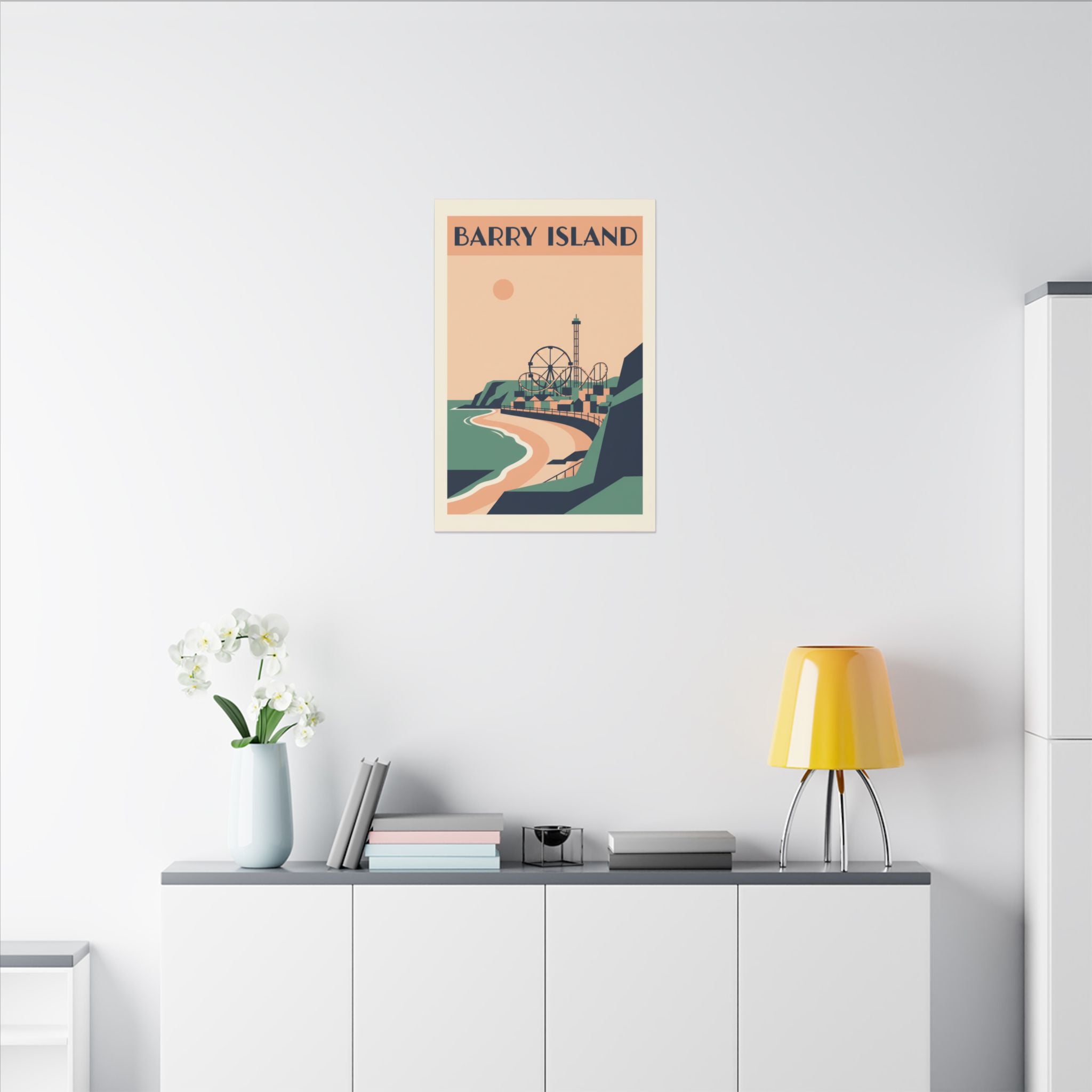 Barry Island Vintage Travel Poster Canvas