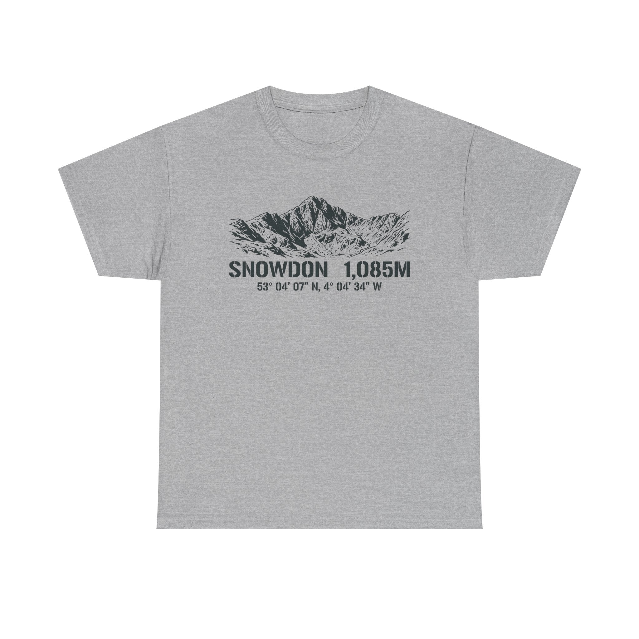 Snowdon 1,085M Mountain Tee with Coordinates