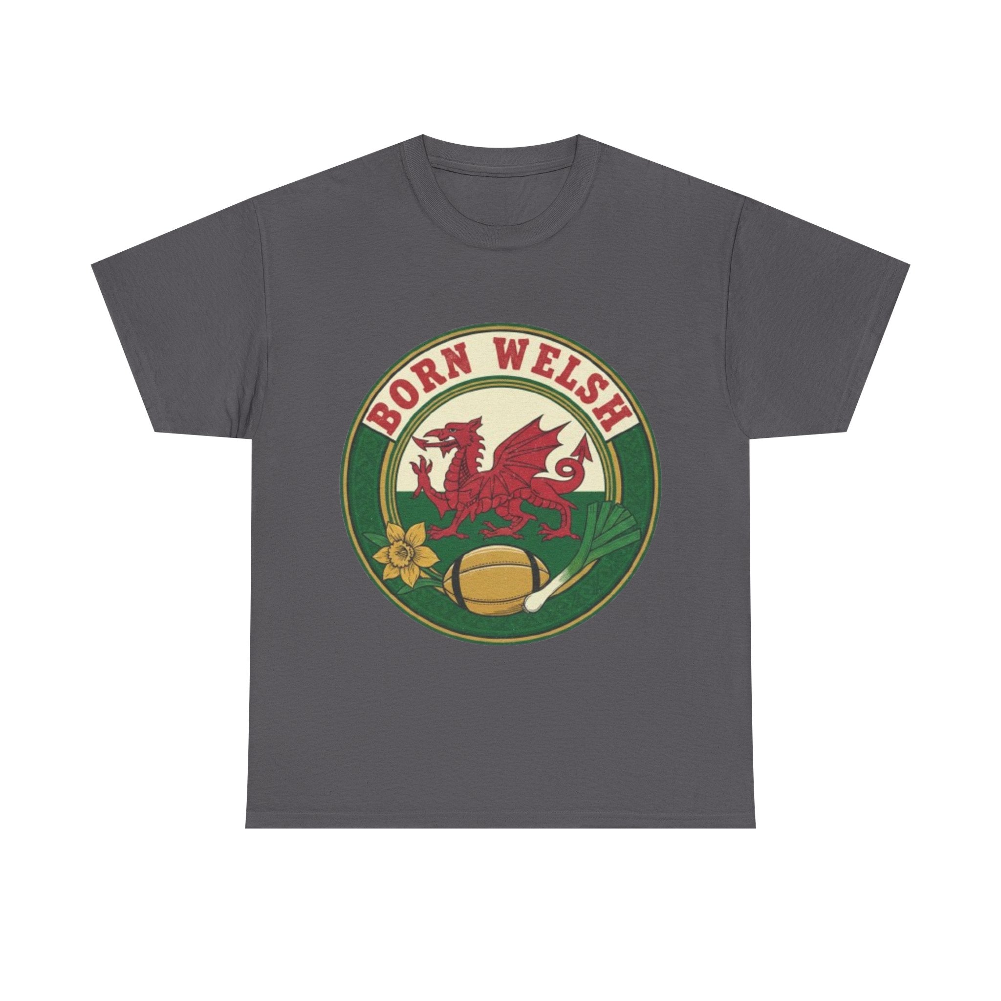 Born Welsh T-Shirt — Retro Welsh Dragon Heritage Tee