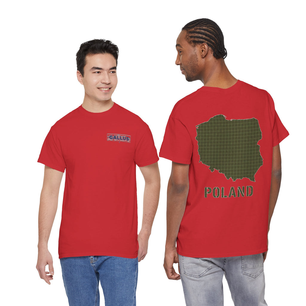Poland Map Tee — Military Grid Map Graphic T-Shirt
