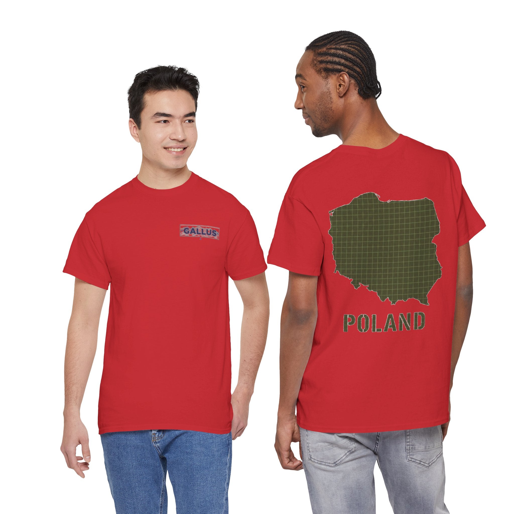 Poland Map Tee — Military Grid Map Graphic T-Shirt
