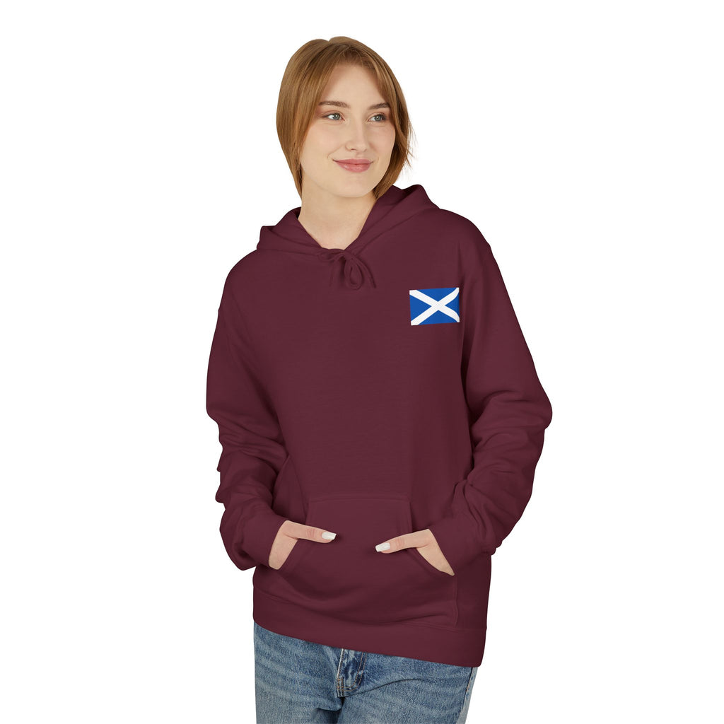 Scottish Hoodie — "Scottish & Proud" Vintage Stag Graphic Pullover