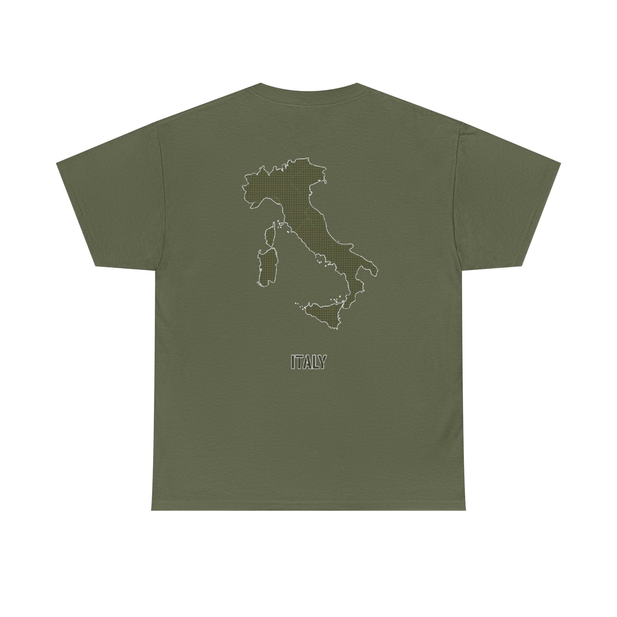 Italy Map Tee — GALLUS Logo Casual Cotton T-Shirt