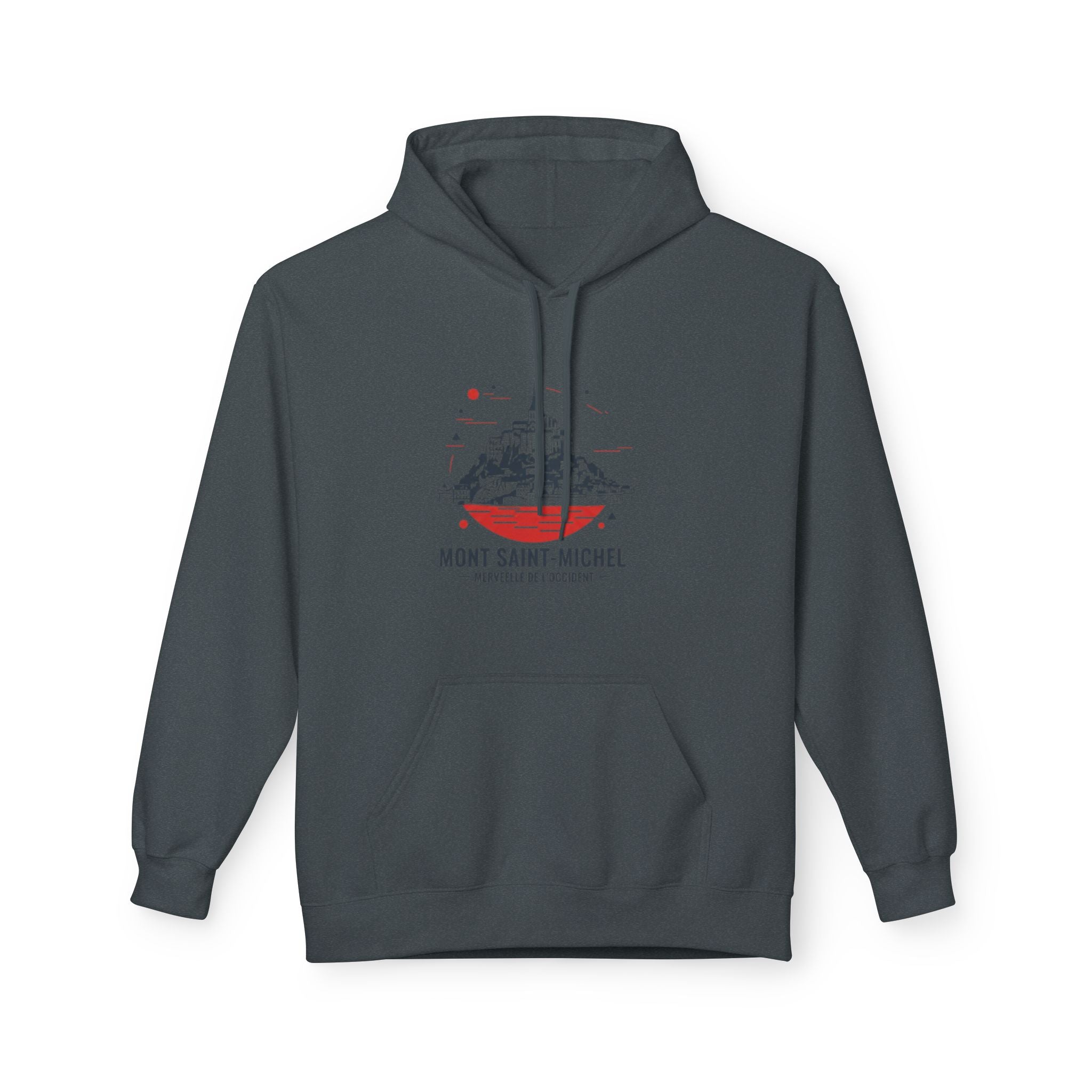 Mont Saint-Michel Graphic Hoodie — French Landmark Travel Sweatshirt