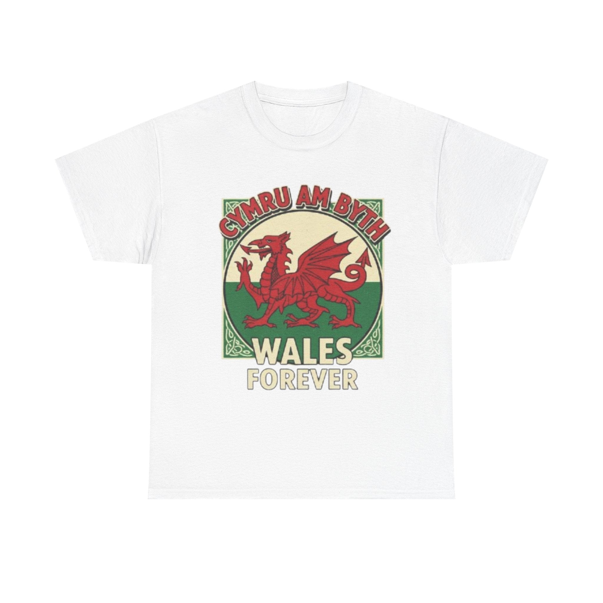 Wales Forever T-Shirt — Cymru Am Byth Retro Welsh Dragon Tee