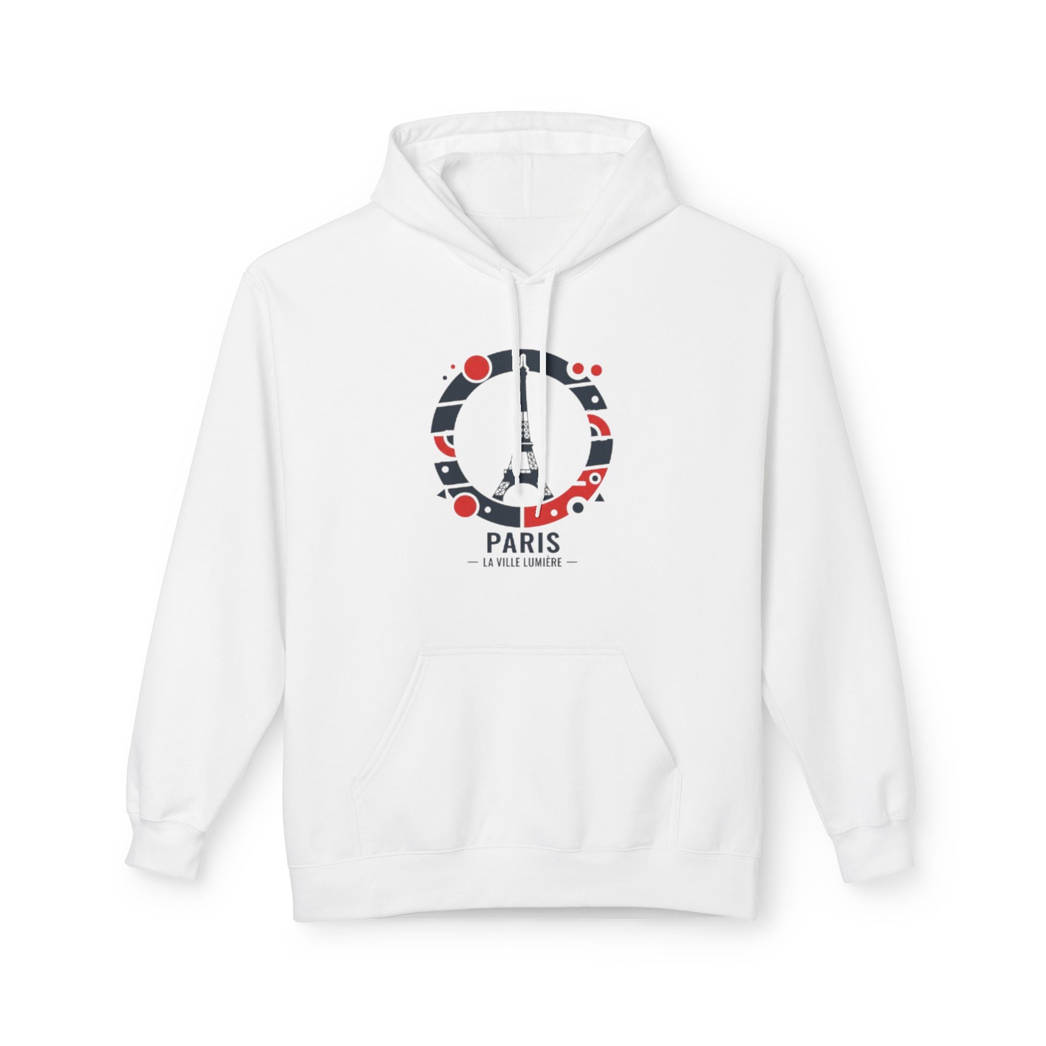 Paris Eiffel Circle Hoodie — La Ville Lumière Travel Sweatshirt
