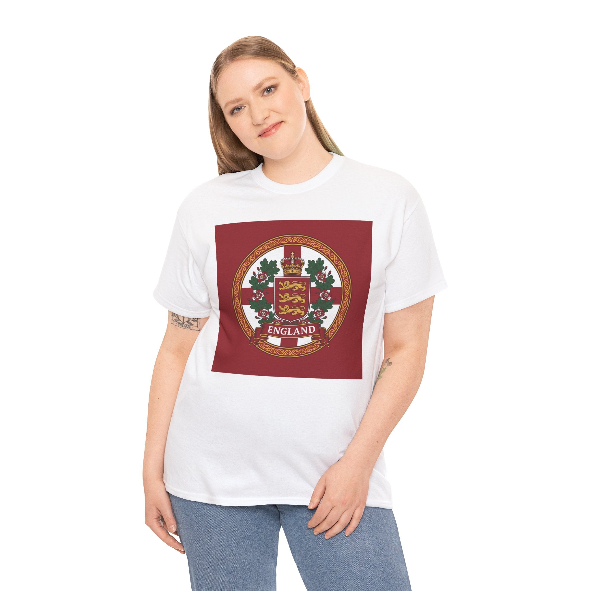 England Crest T-Shirt — Vintage Three Lions Football Tee