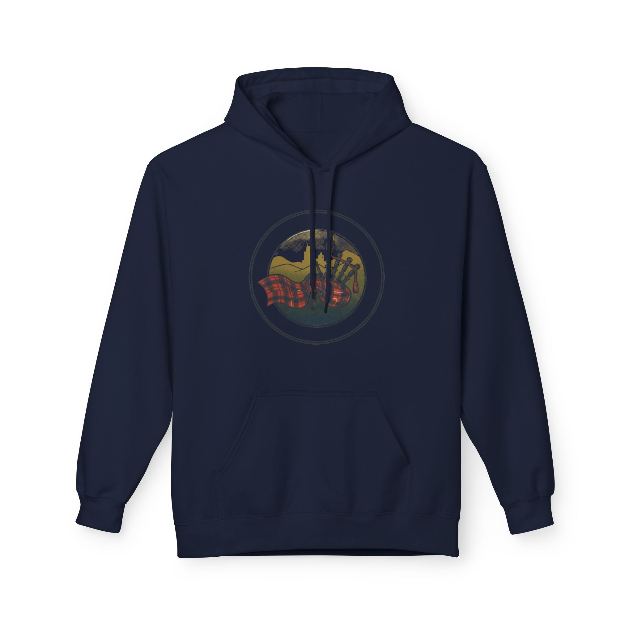 Vintage Mountain Waves Hoodie — Retro Scenic Nature Graphic
