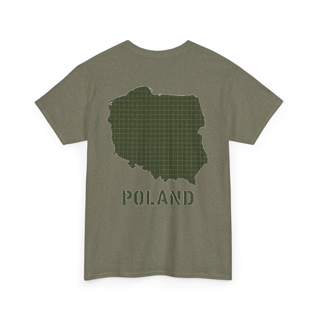 Poland Map Tee — Military Grid Map Graphic T-Shirt