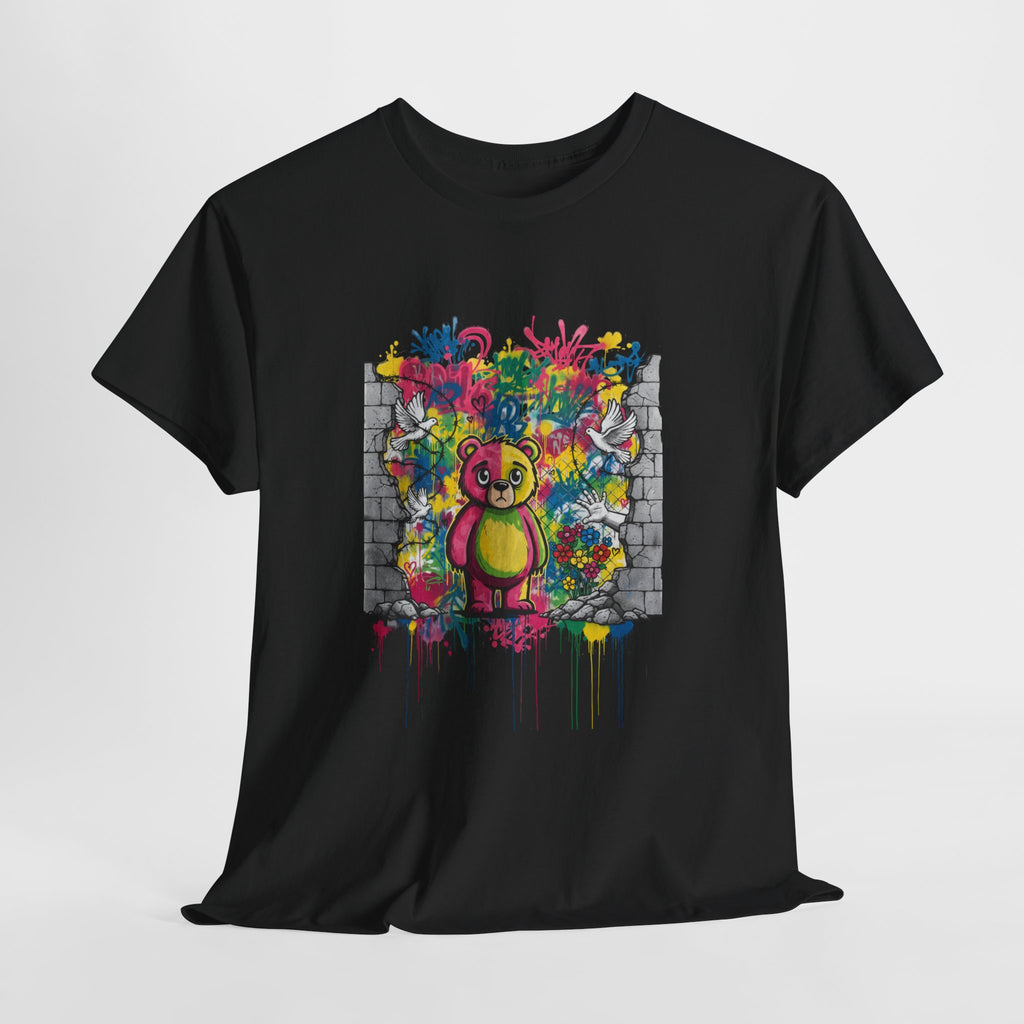 Graffiti Teddy Street Art T-Shirt — Colourful Bear Tee