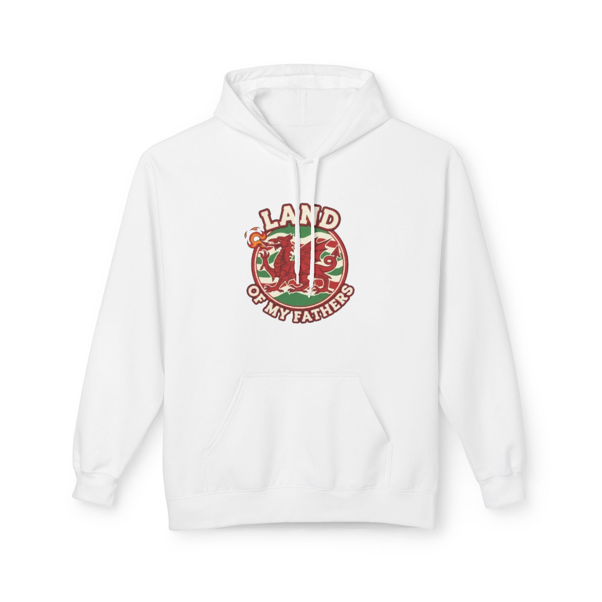 Hoodie — "Land of My Fathers" Vintage Welsh Pride Graphic Hoodie