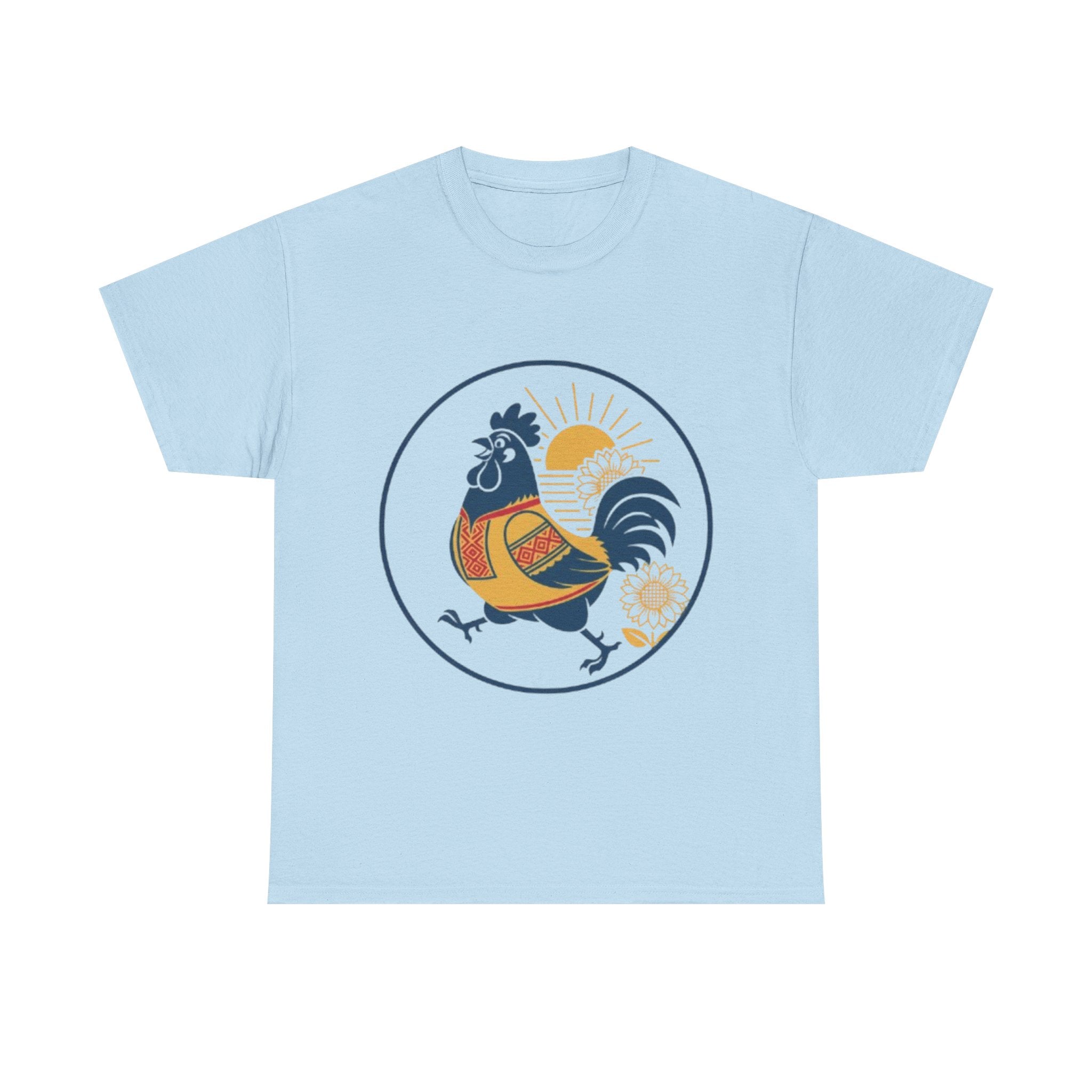 Rooster Sunburst Graphic Tee — Vintage Farmhouse Rooster T-Shirt