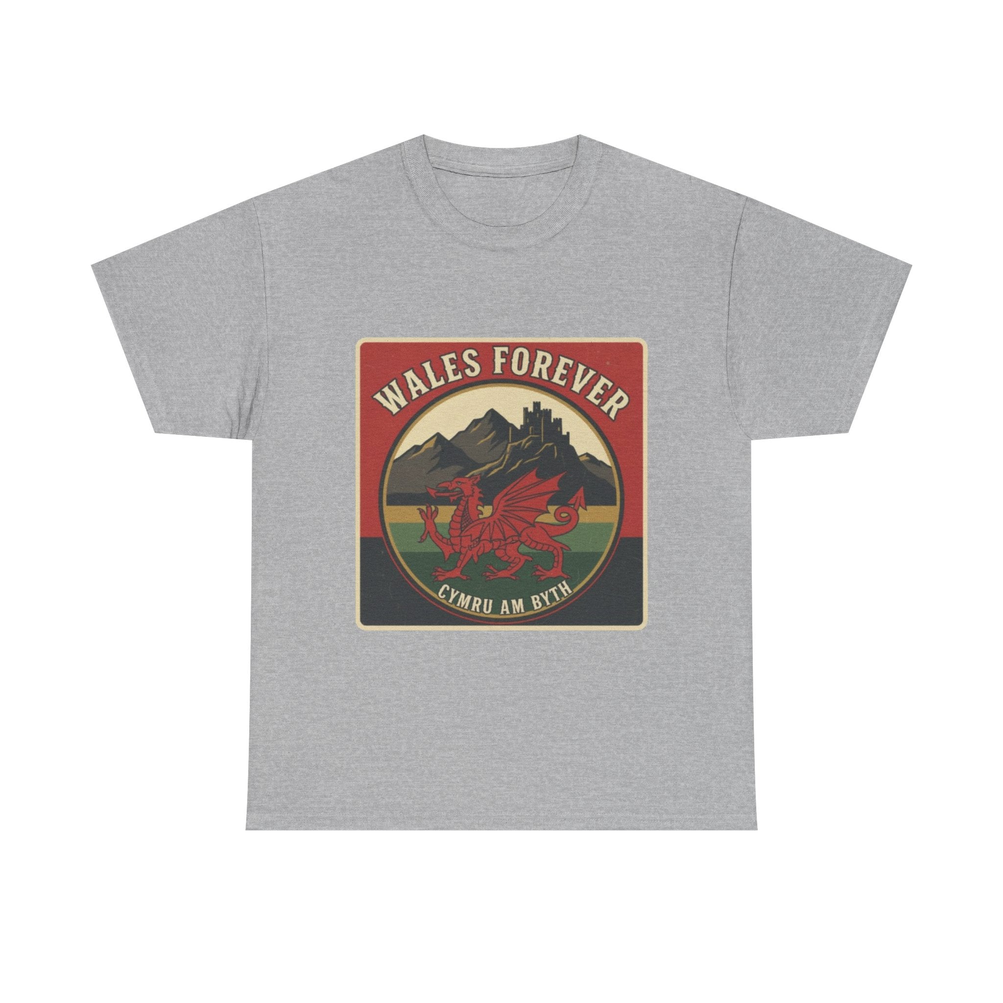 Wales Forever T-Shirt — Vintage Welsh Dragon Crest Tee