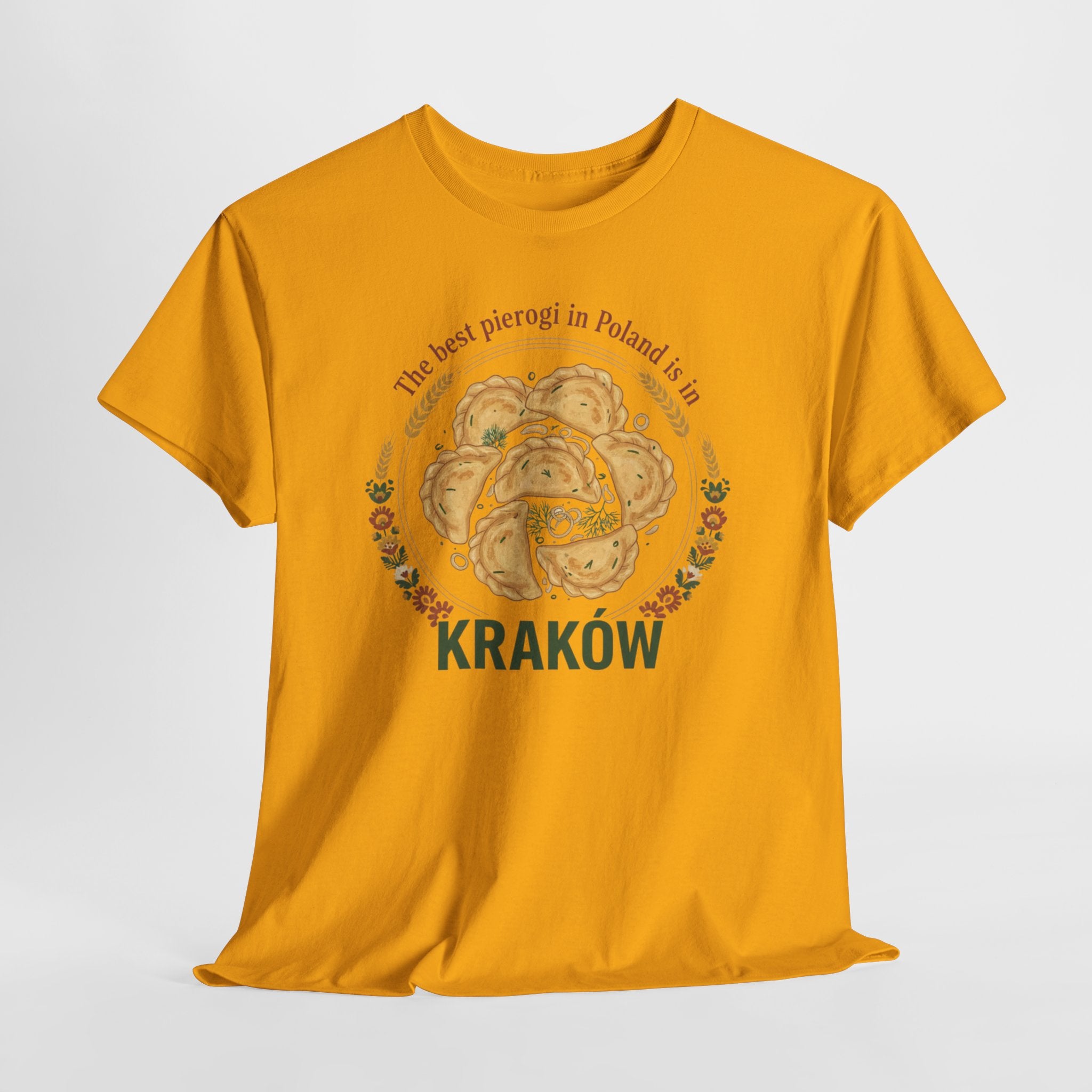 Kraków Pierogi Graphic Tee — "The best pierogi in Poland is in KRAKÓW" T-Shirt