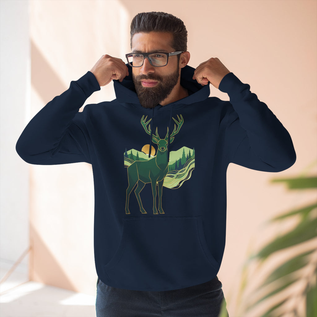 Highland Stag Heritage Hoodie — British Countryside Graphic