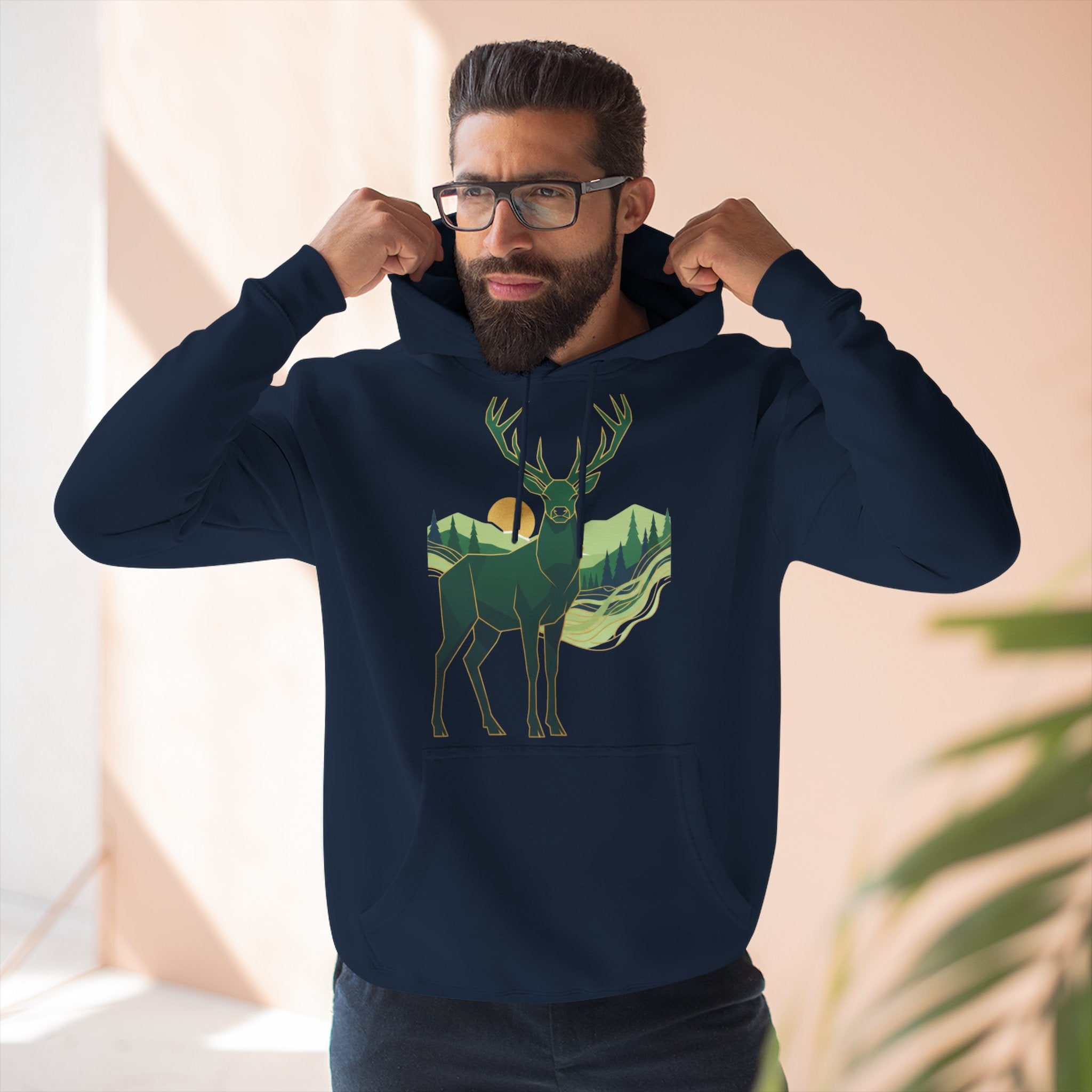 Highland Stag Heritage Hoodie — British Countryside Graphic