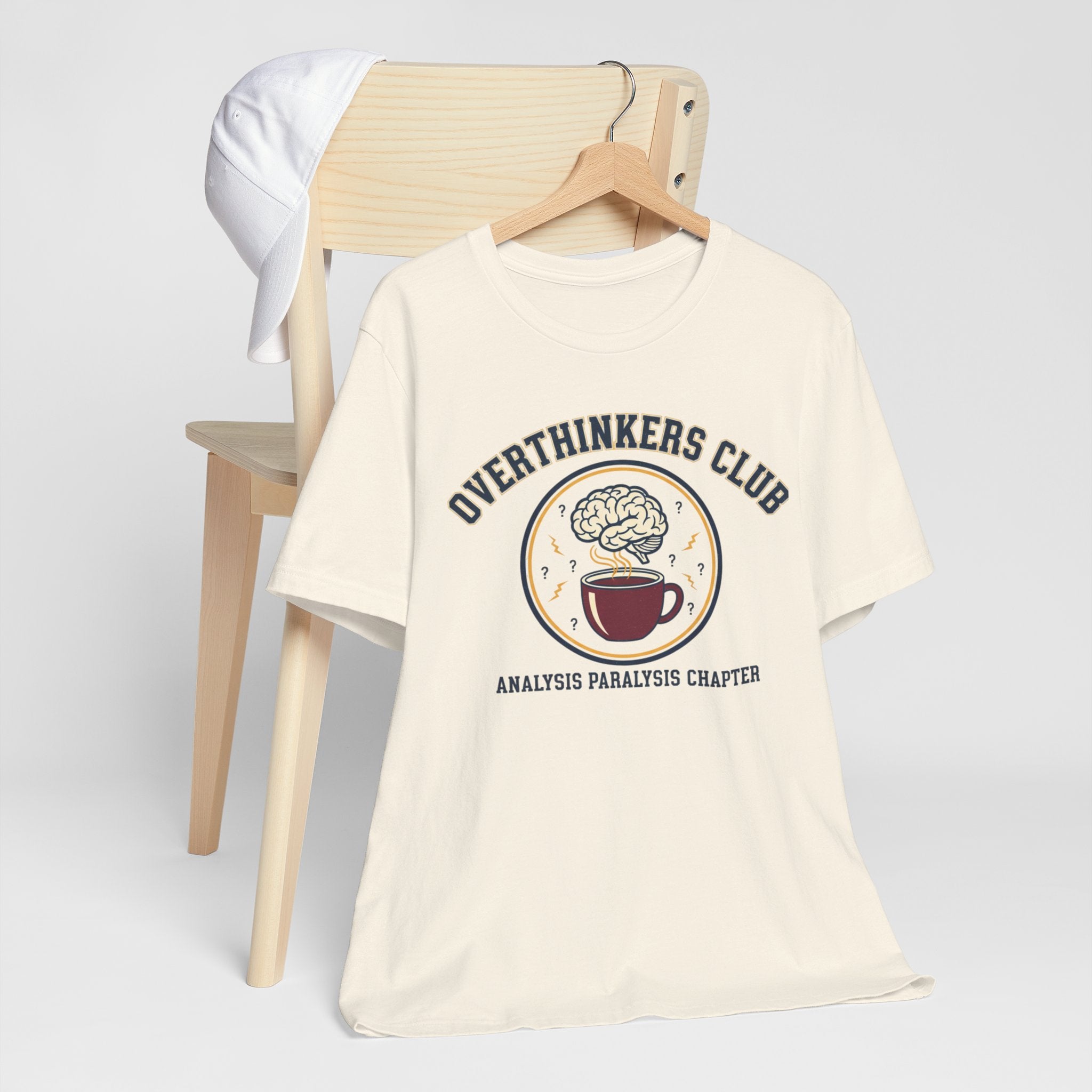 Overthinkers Club Tee | irony club shirt, varsity style shirt