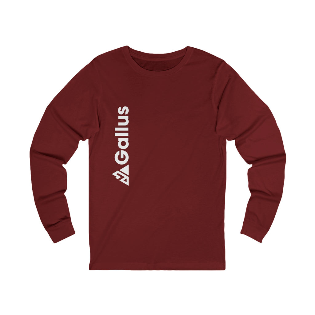 Long Sleeve Tee — 'GALLUS' Vertical Logo & Retro 'Don't Look... It Is A Long Way Up' Back Print