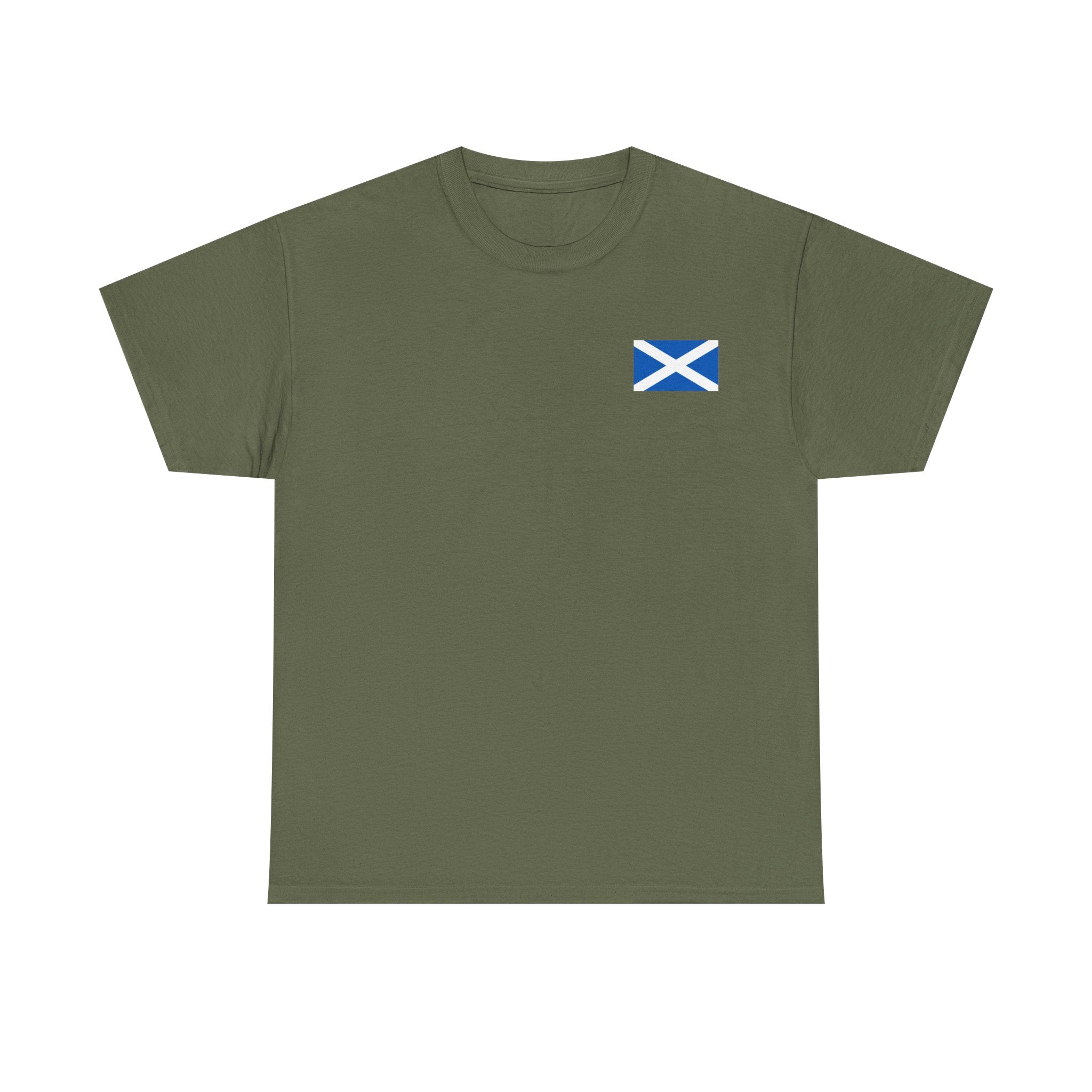 Scottish and Proud T-Shirt — Stag Crest with Saltire Flag