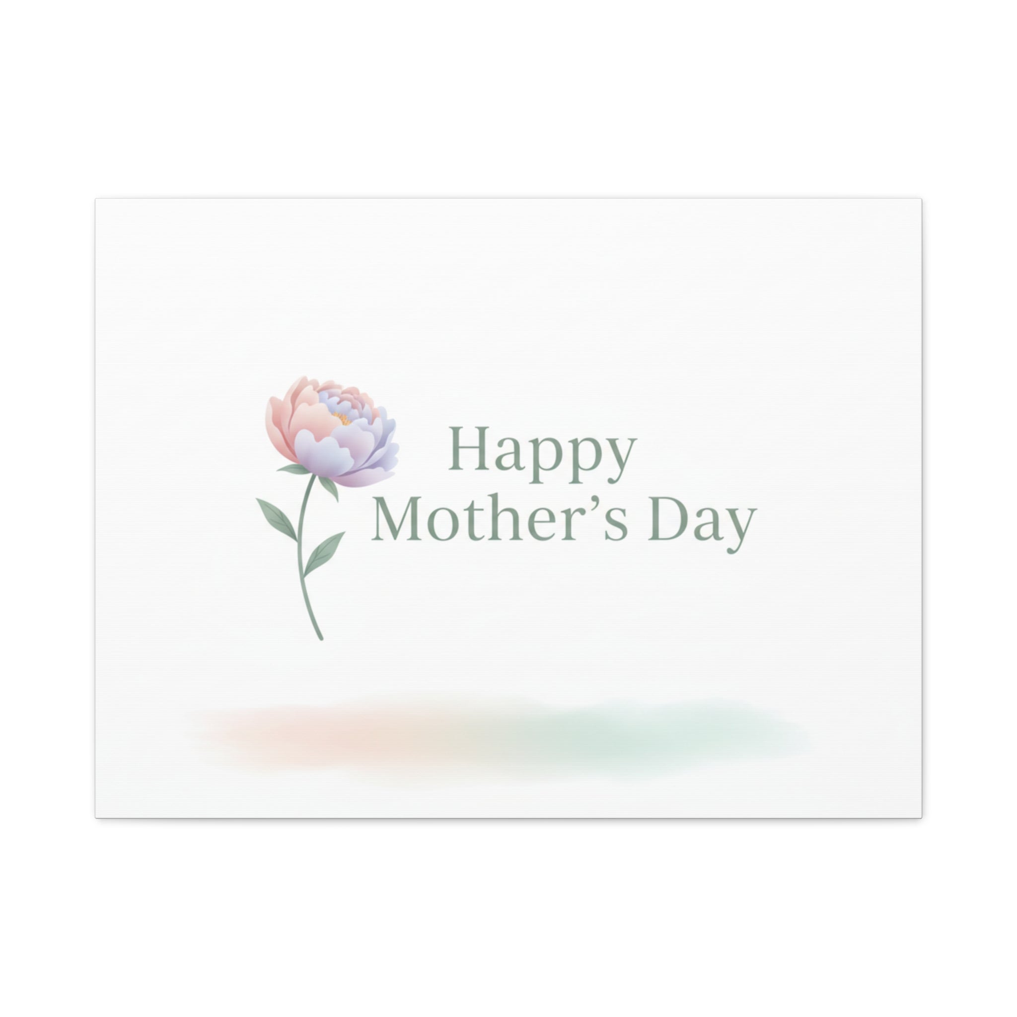 Mother's Day Canvas Wall Art — 'Happy Mother's Day' Floral Print