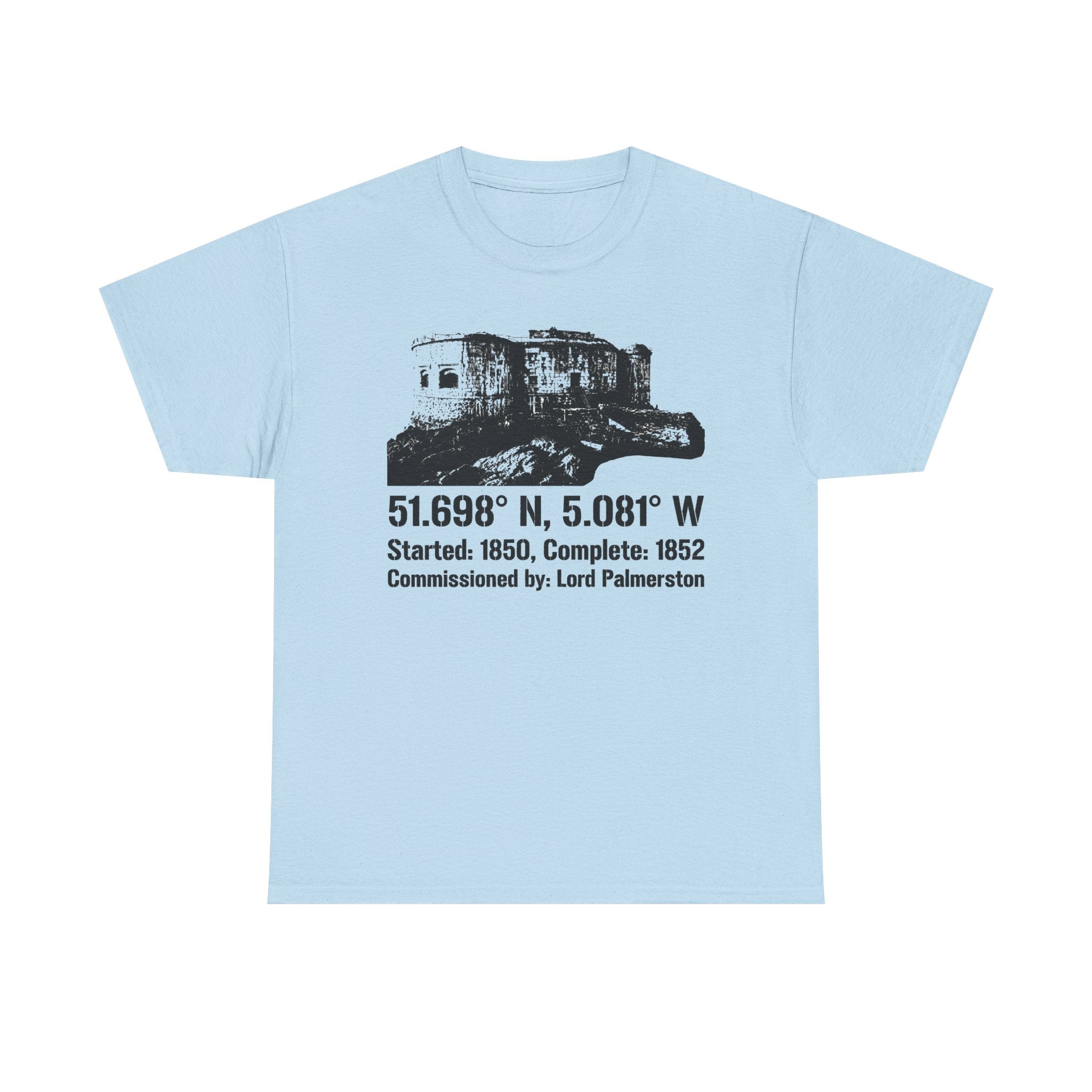Stack Rock Fort T‑Shirt — Coastal Landmark Graphic Tee