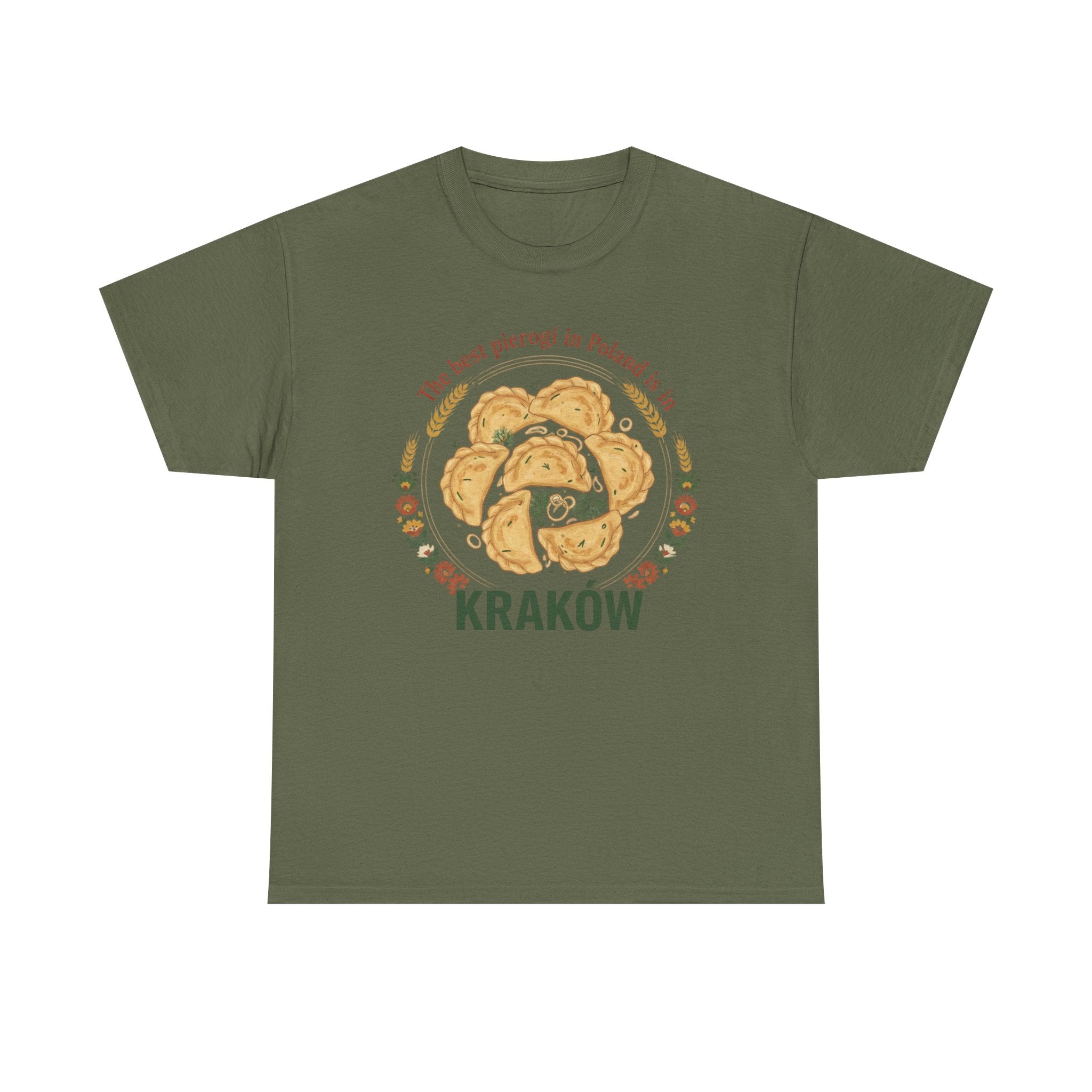 Kraków Pierogi Graphic Tee — "The best pierogi in Poland is in KRAKÓW" T-Shirt