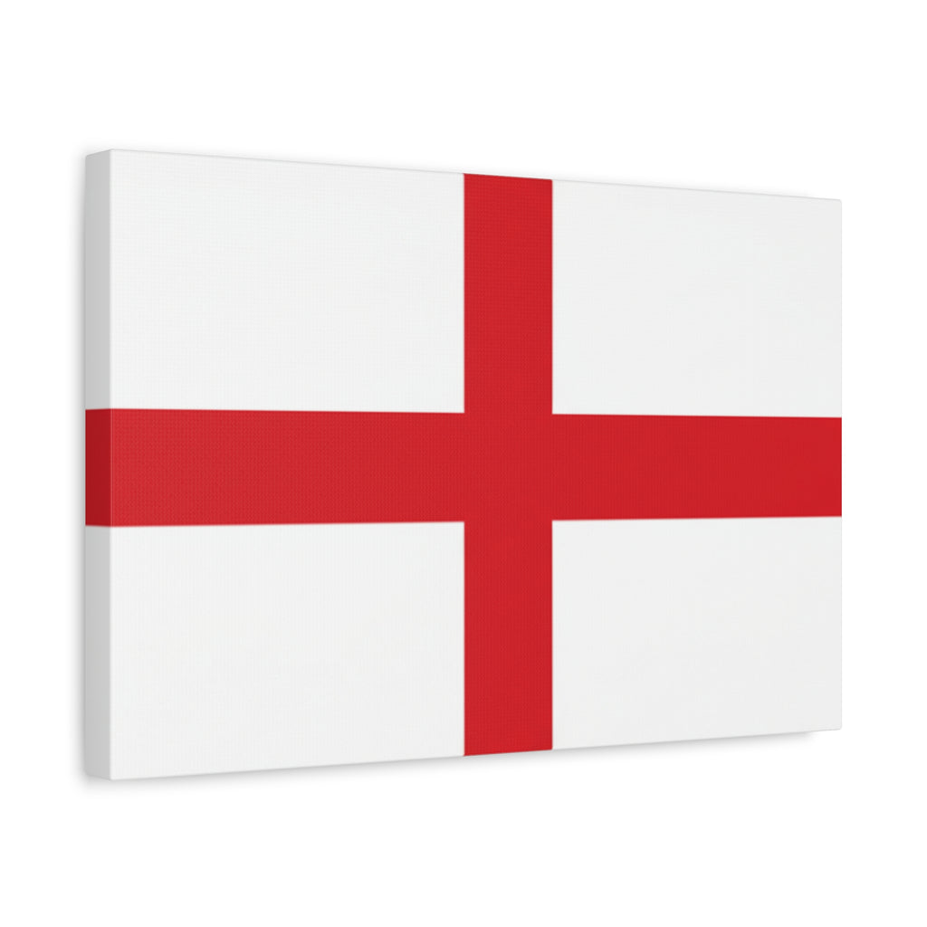 English Flag St. George's Cross Canvas Print — England Flag Matte Stretched Wall Art