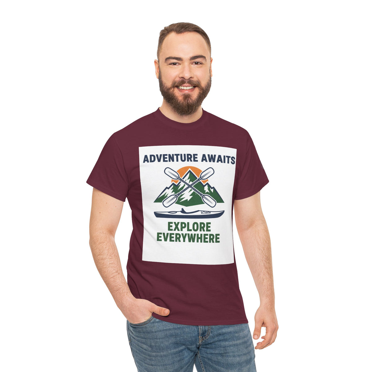 Adventure Awaits T-Shirt — Mountain & Paddle Outdoor Tee — product image 6