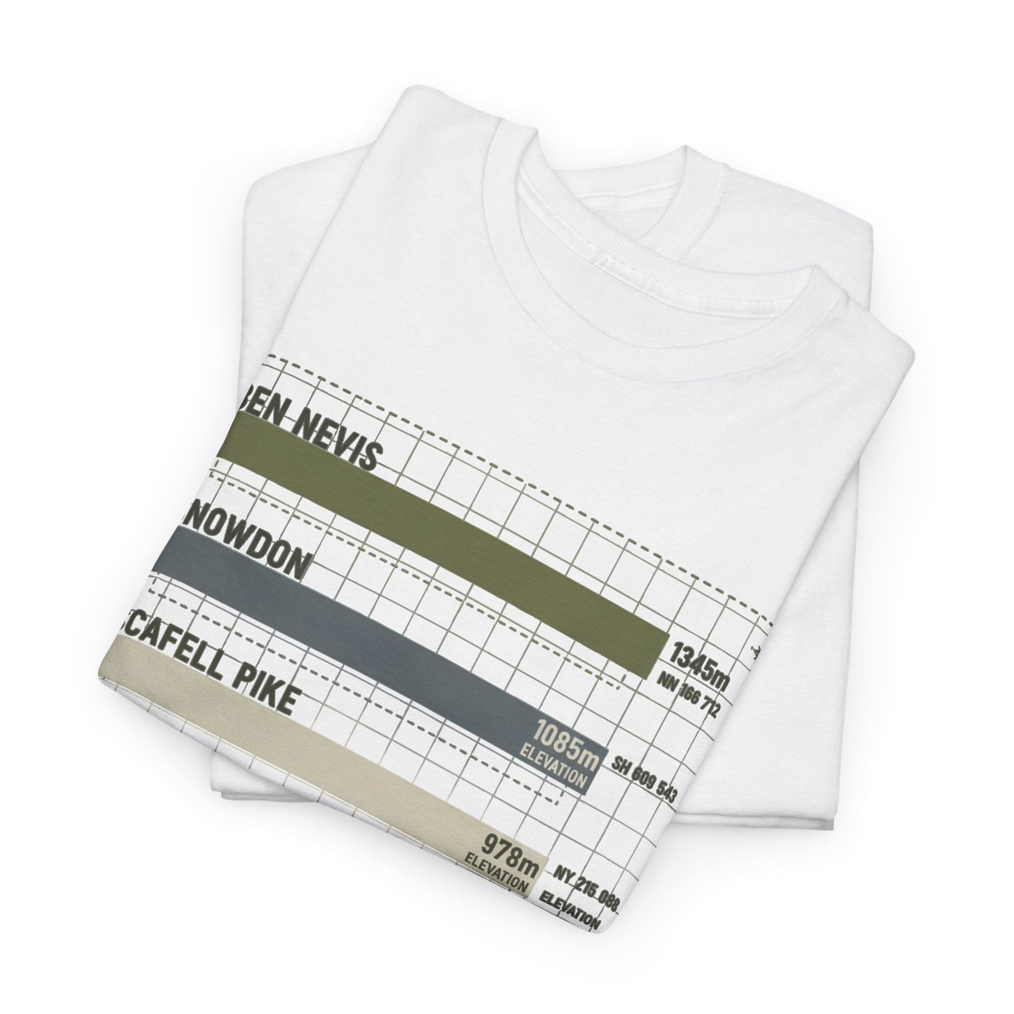 Three Peaks Challenge Graphic T-Shirt — Retro UK Mountain Hiking Tee