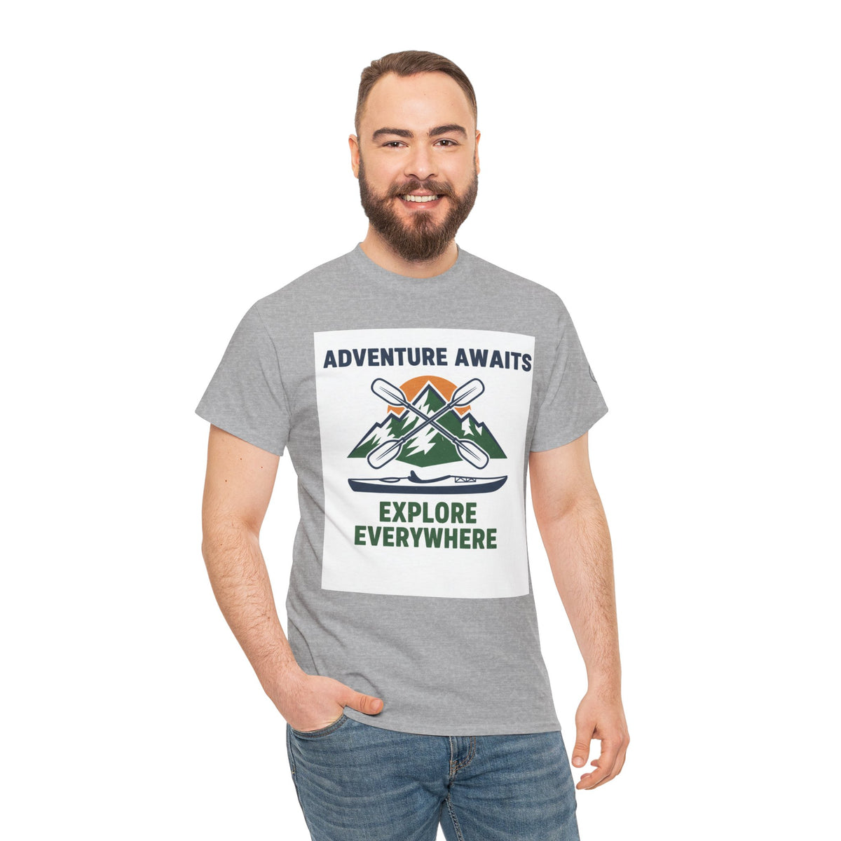 Adventure Awaits T-Shirt — Mountain & Paddle Outdoor Tee — product image 4