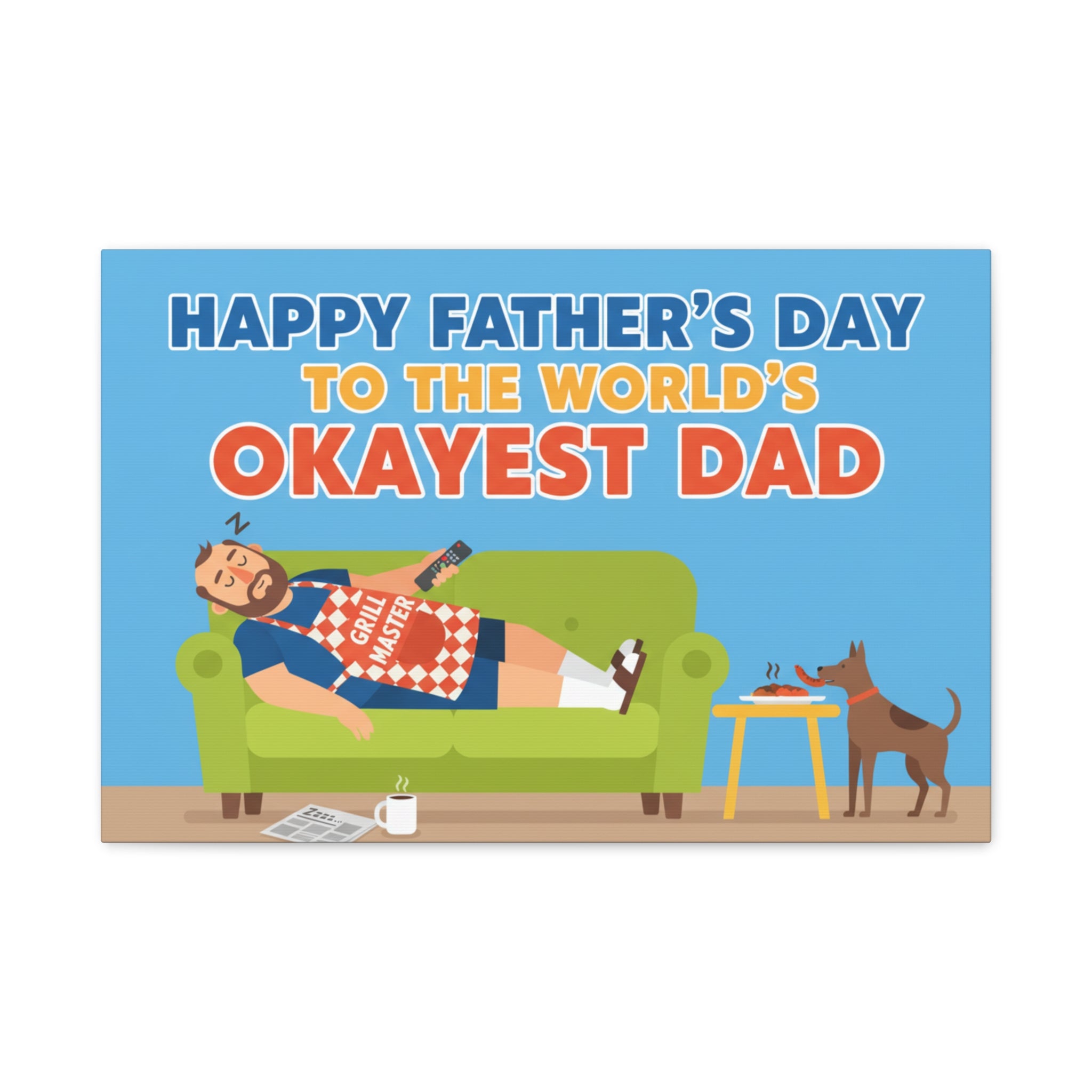 Happy Father’s Day 'Okayest Dad' Canvas Wall Art