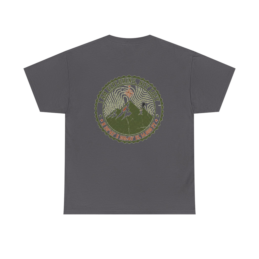 Adventure Logo Tee — "GALLUS" Mountain Badge Shirt (Exploring Not Lost)
