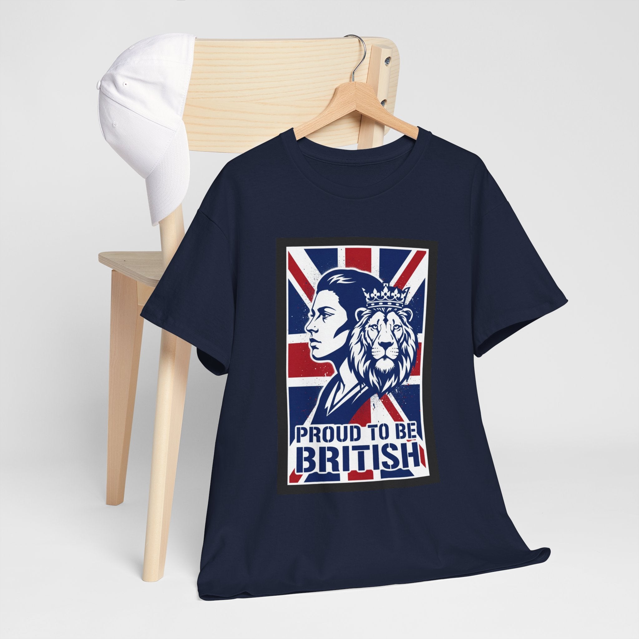 Proud to Be British T-Shirt – Union Jack Lion Graphic Tee