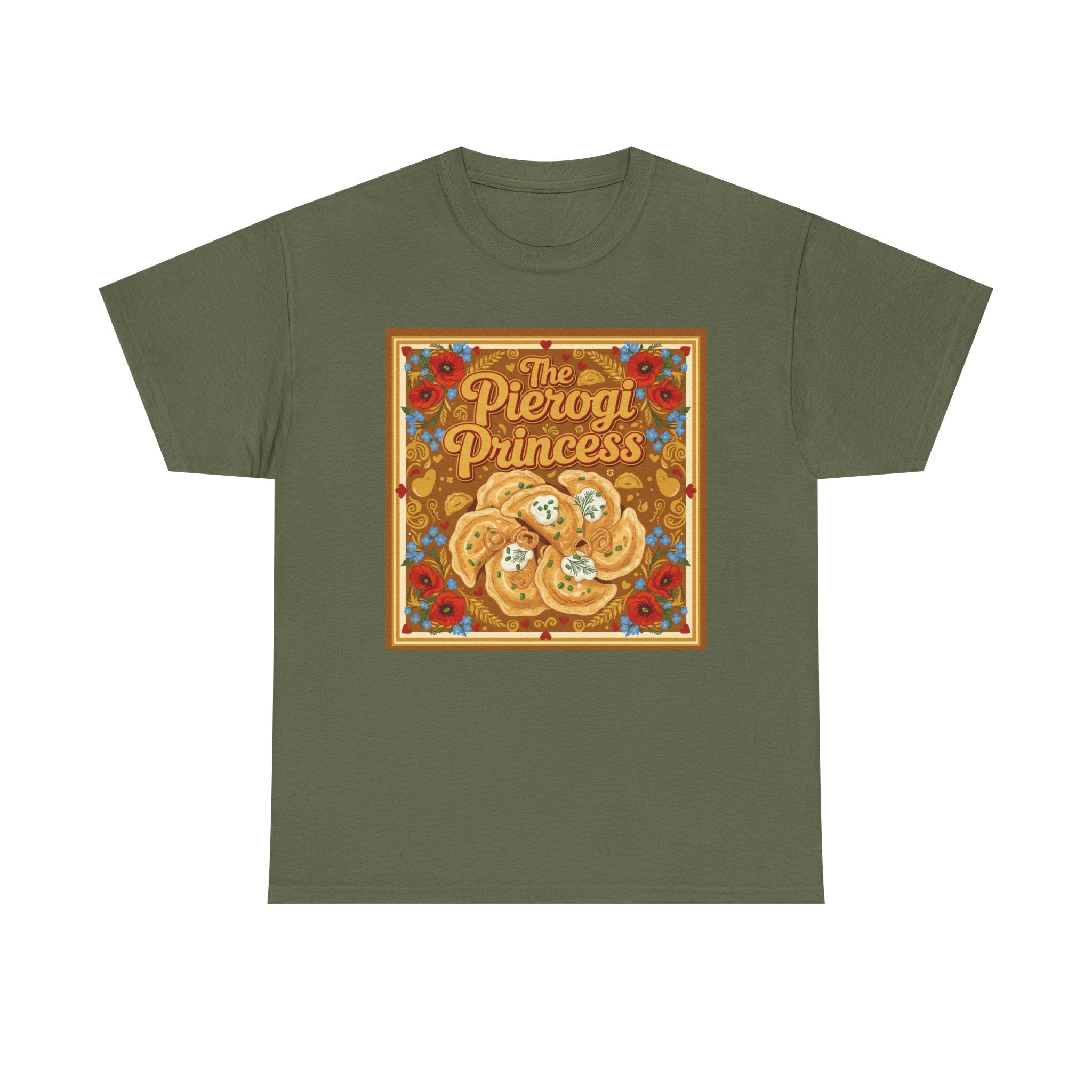 Pierogi Princess Tee - Vintage Polish Food Graphic T-Shirt