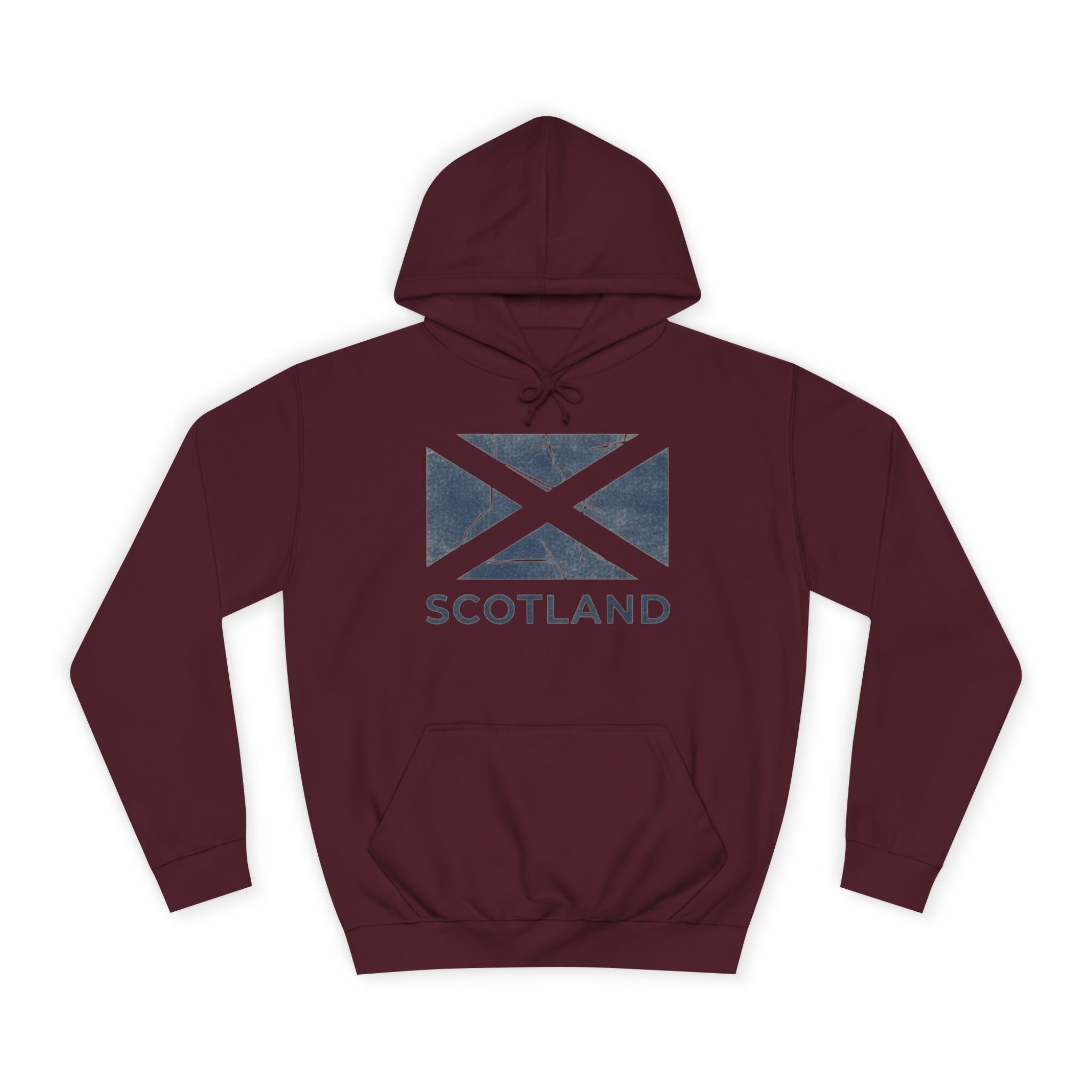 Scotland Saltire Hoodie – Distressed Flag College Pullover