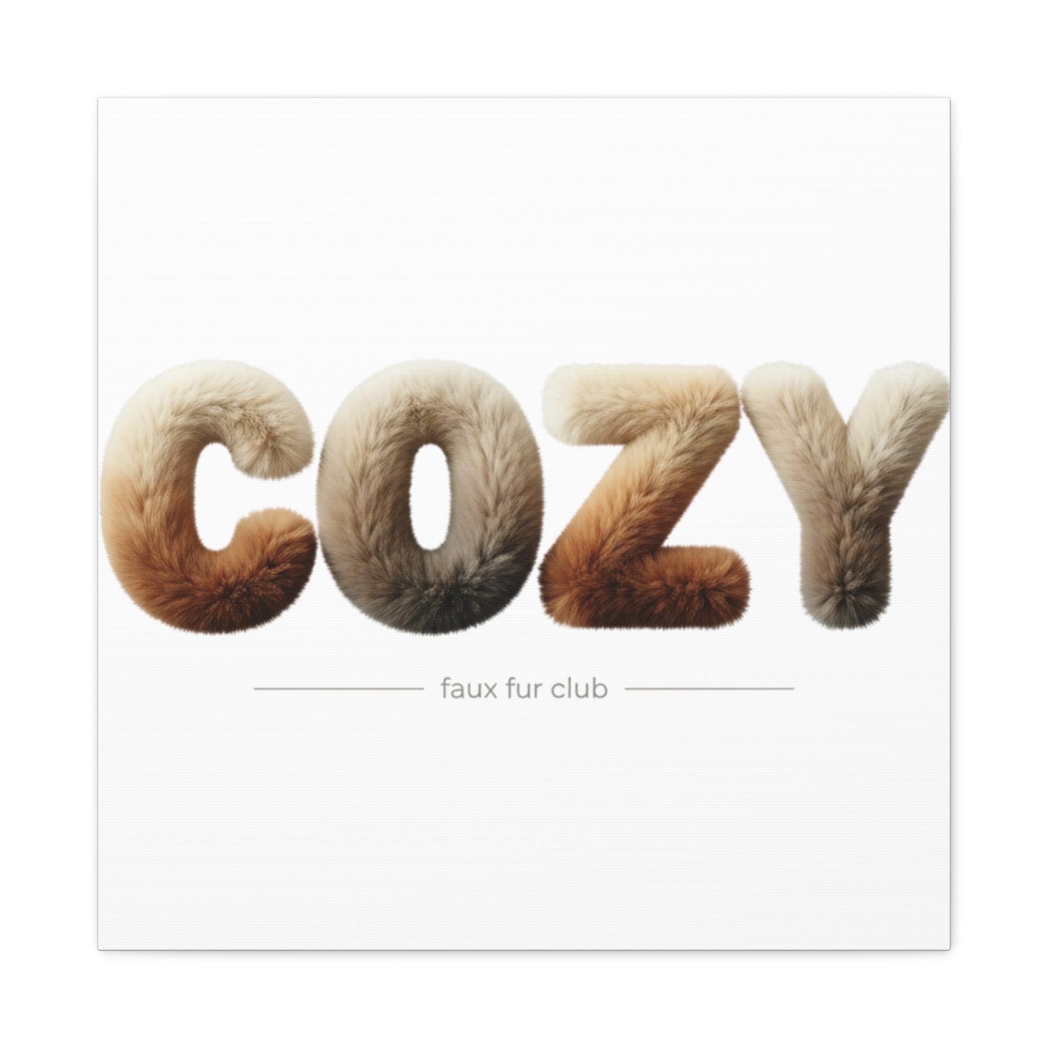 Cozy Faux-Fur Texture Canvas | Stretched Matte Wall Art