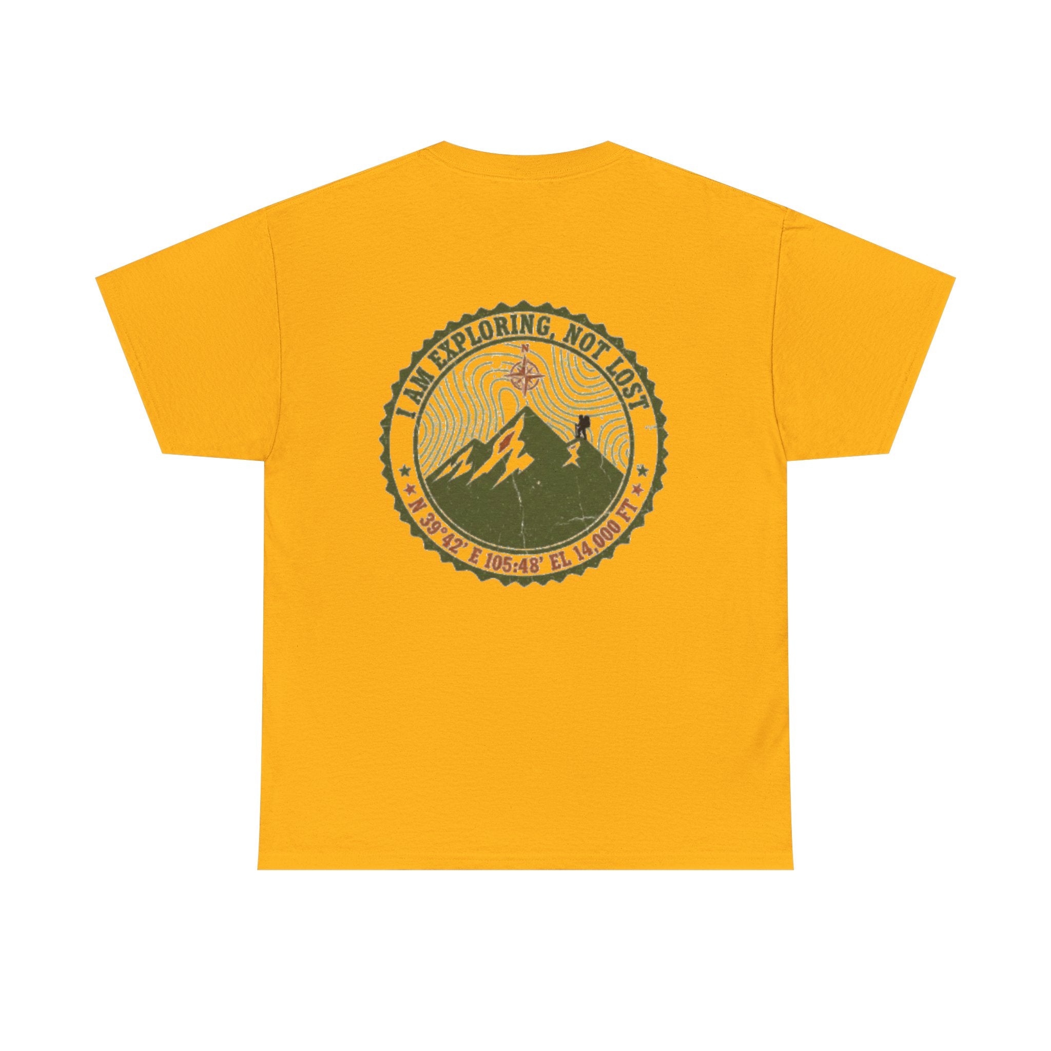 Adventure Mountain Tee – "I Am Exploring, Not Lost" Graphic T-Shirt