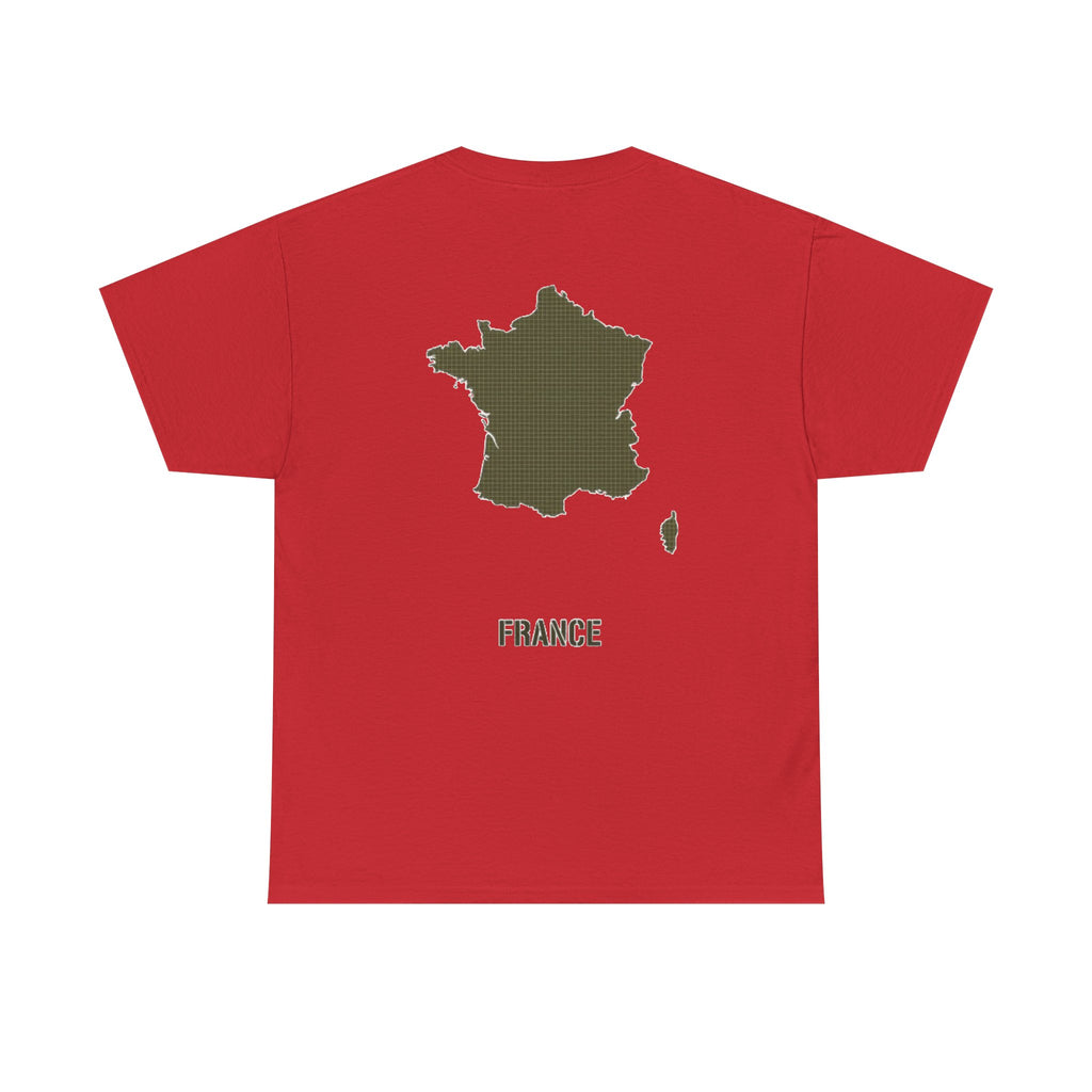 France Map T-Shirt — Minimalist Olive France Map Tee