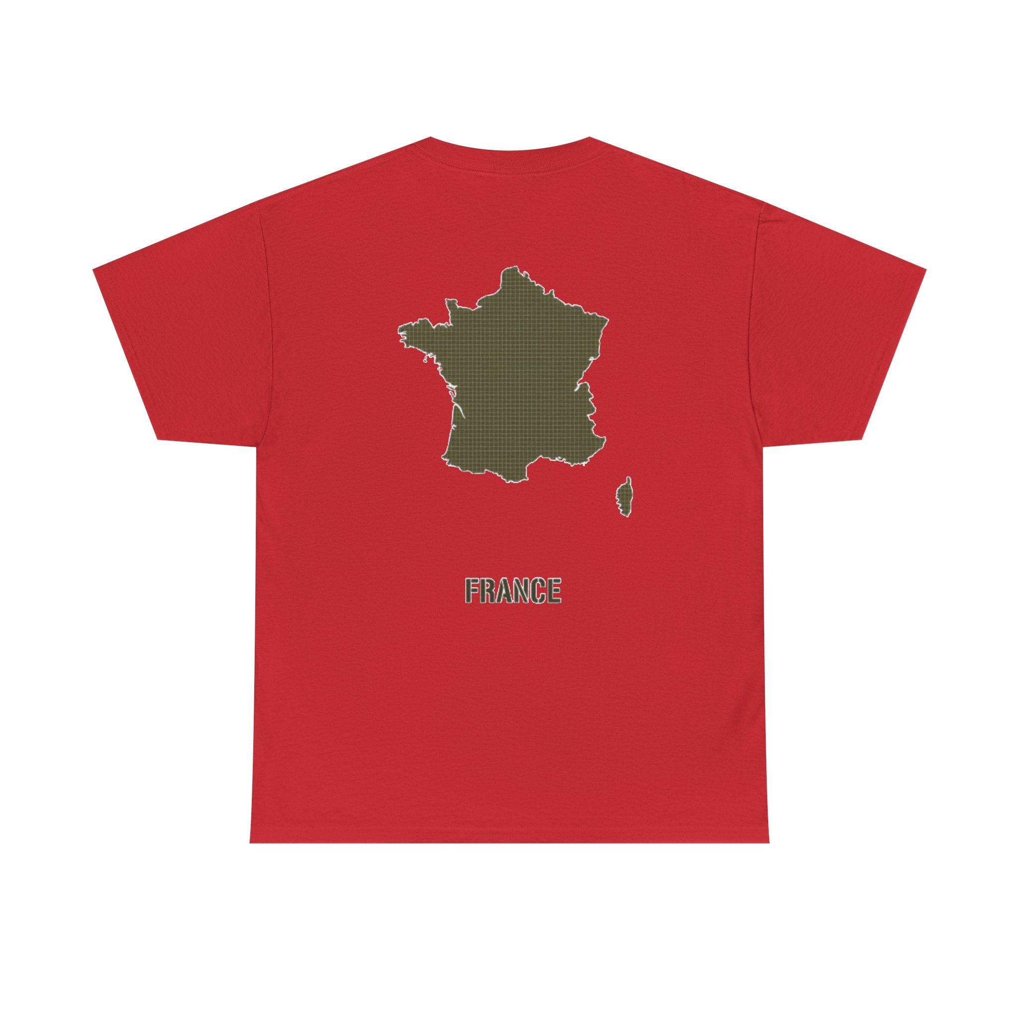 France Map T-Shirt — Minimalist Olive France Map Tee