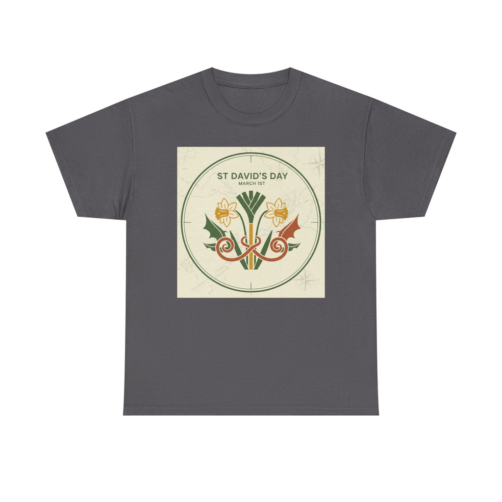 St. David's Day Floral Tee — Welsh Daffodil & Leek Celebration Shirt
